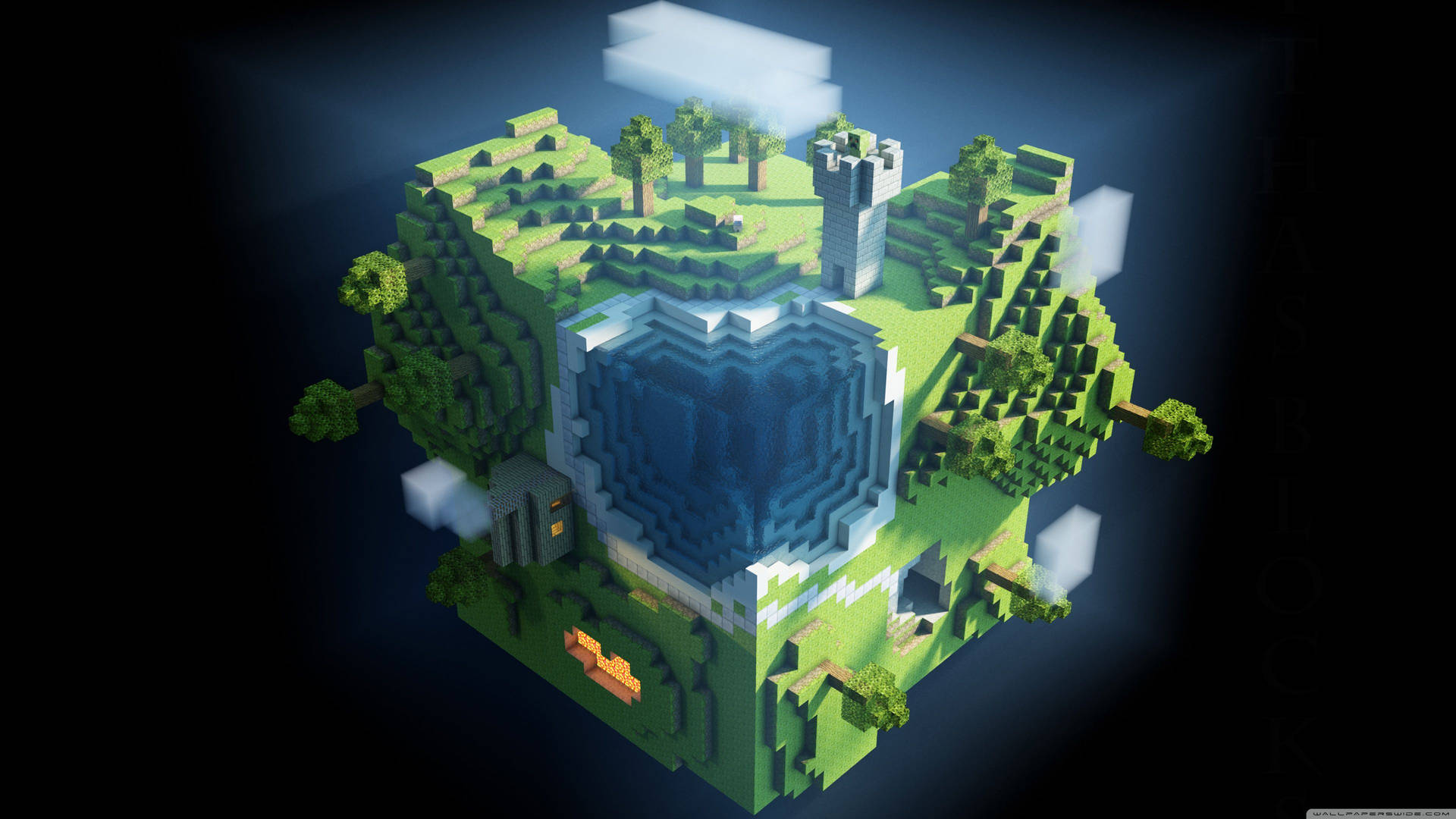 4k Minecraft Brick Planet Wallpaper
