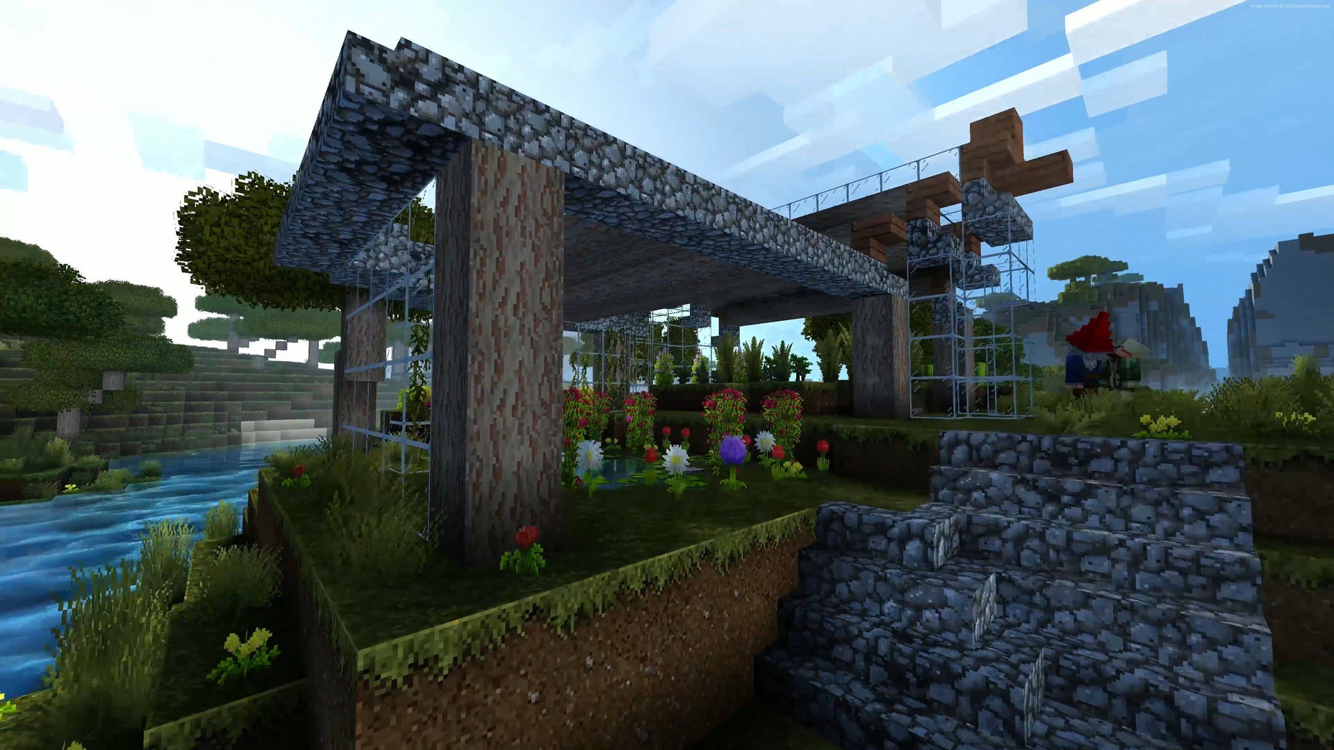 4k Minecraft Flower Garden Wallpaper