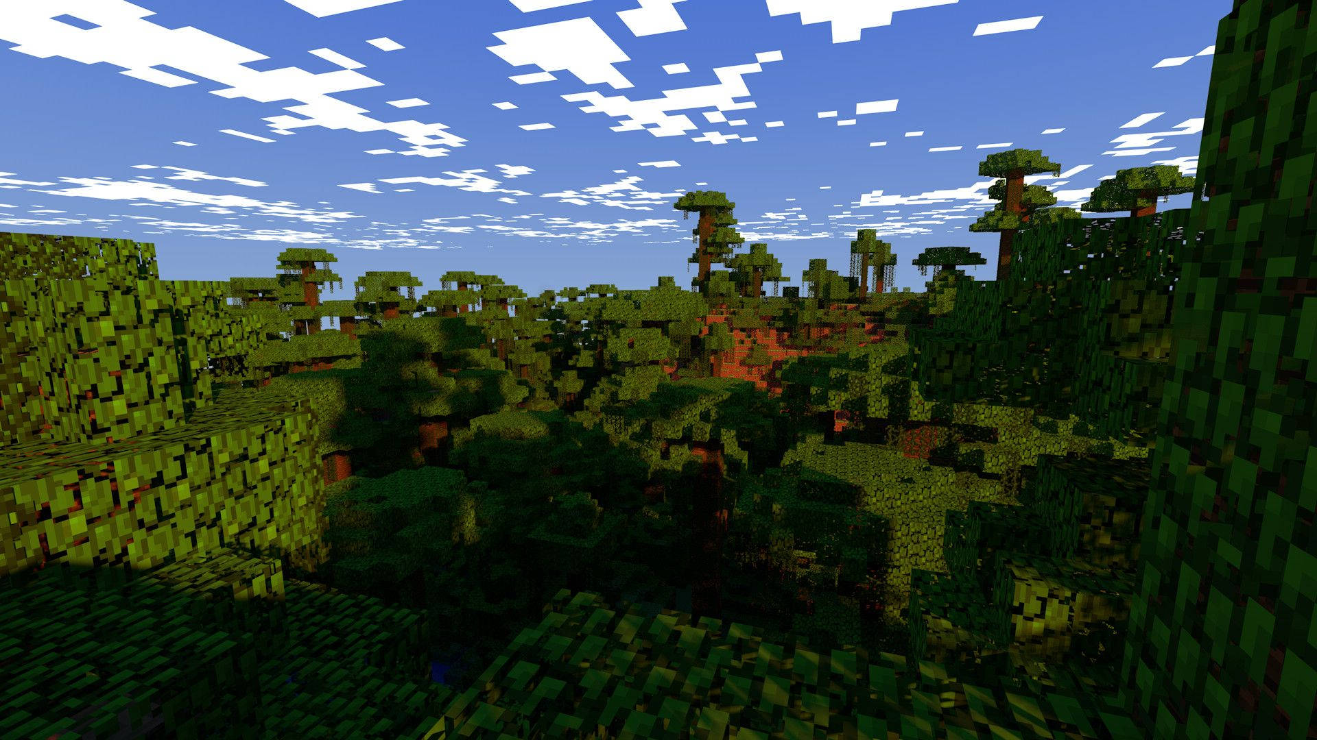 4k Minecraft Forest Landscape Wallpaper