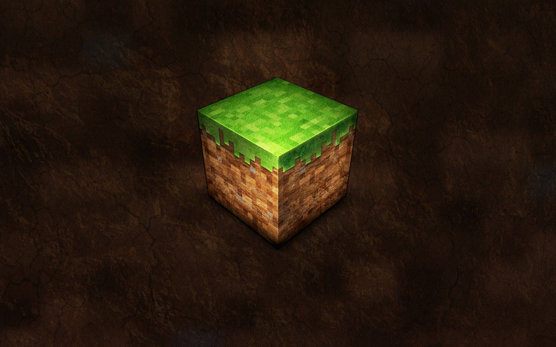4k Minecraft Grass Brick