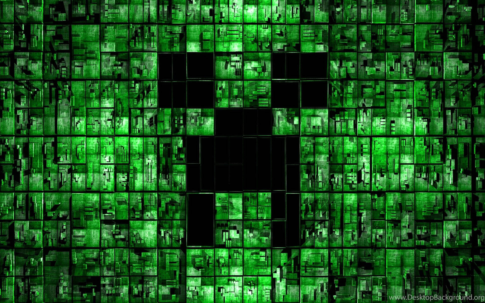 4k Minecraft Green Creeper Wallpaper