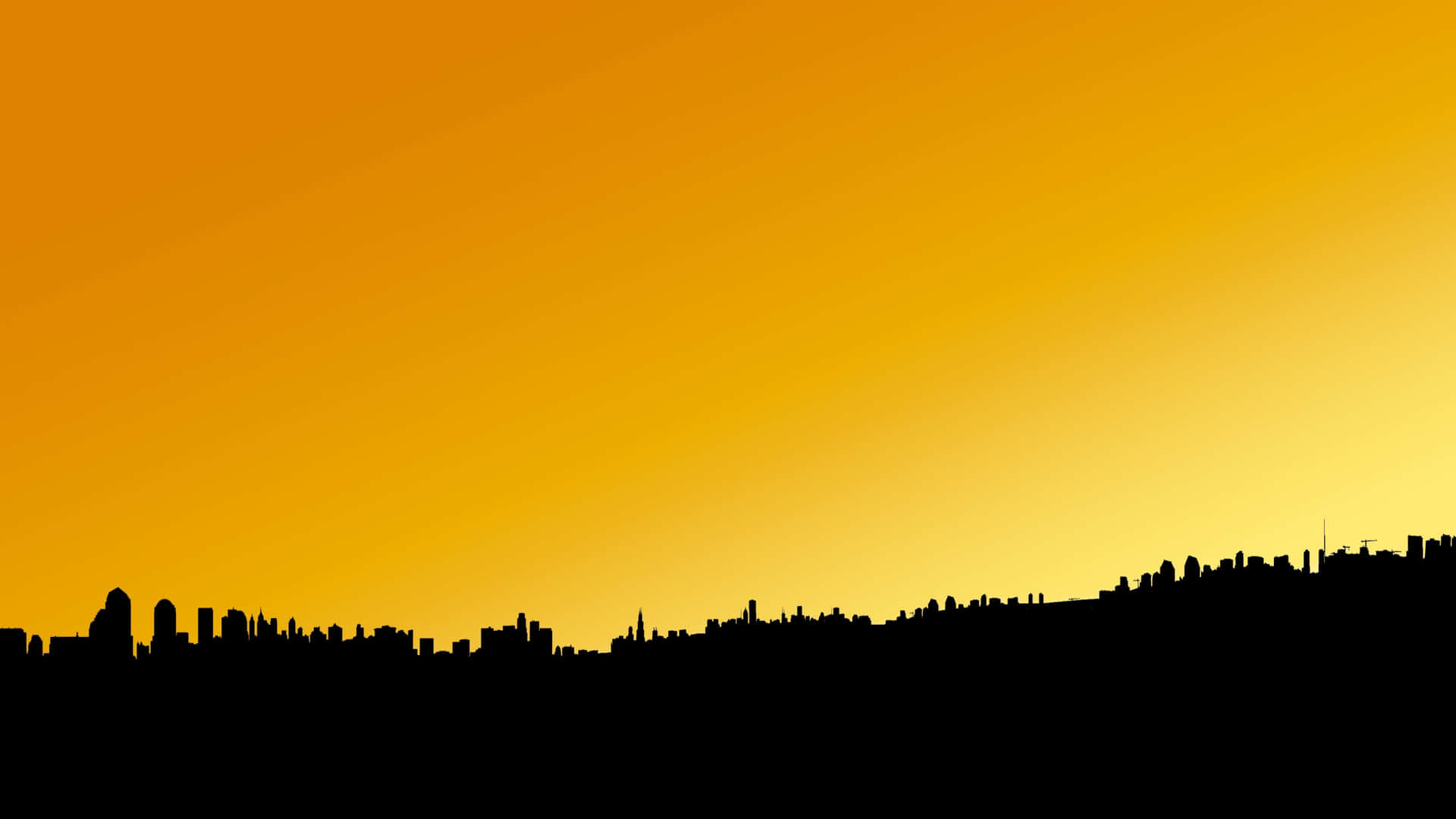 4k Minimal City Sunset Silhouette Wallpaper