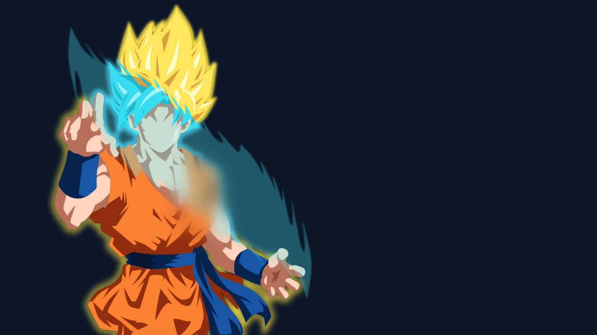 Artevectorial Minimalista De Goku En 4k Fondo de pantalla