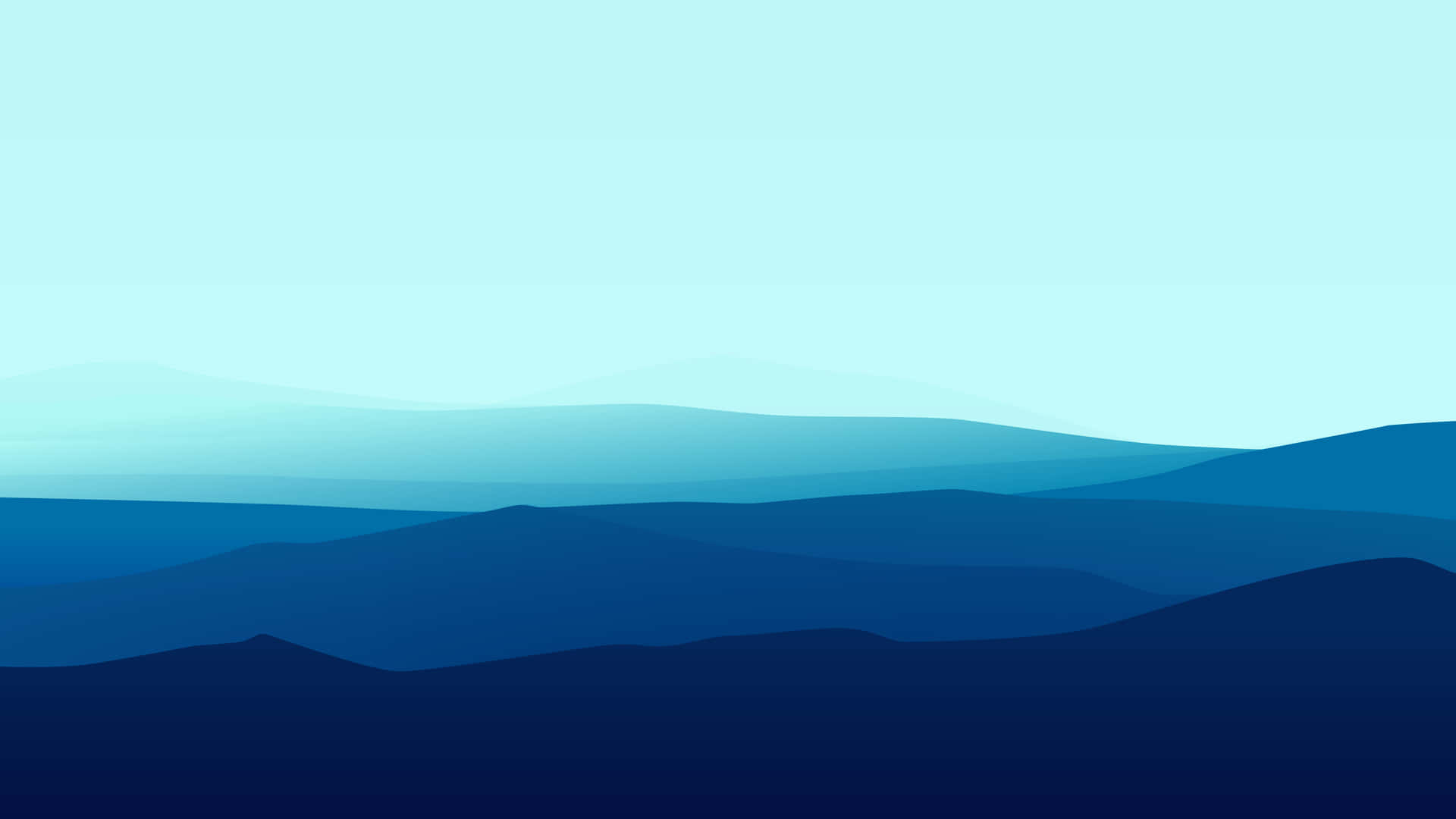 4K minimal blå bjergsider landskab Wallpaper
