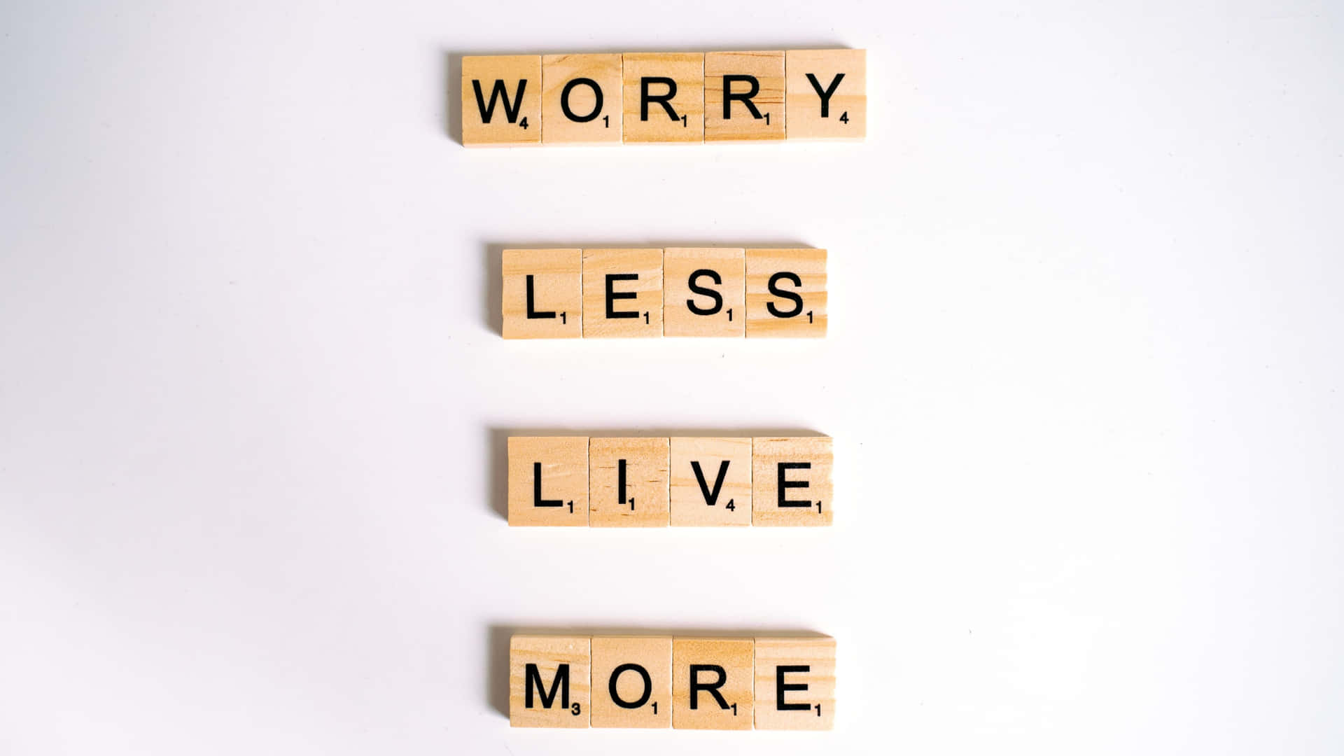 Wooden Scrabble Tiles With Inspirational Quote 4K Monitor Wallpaper