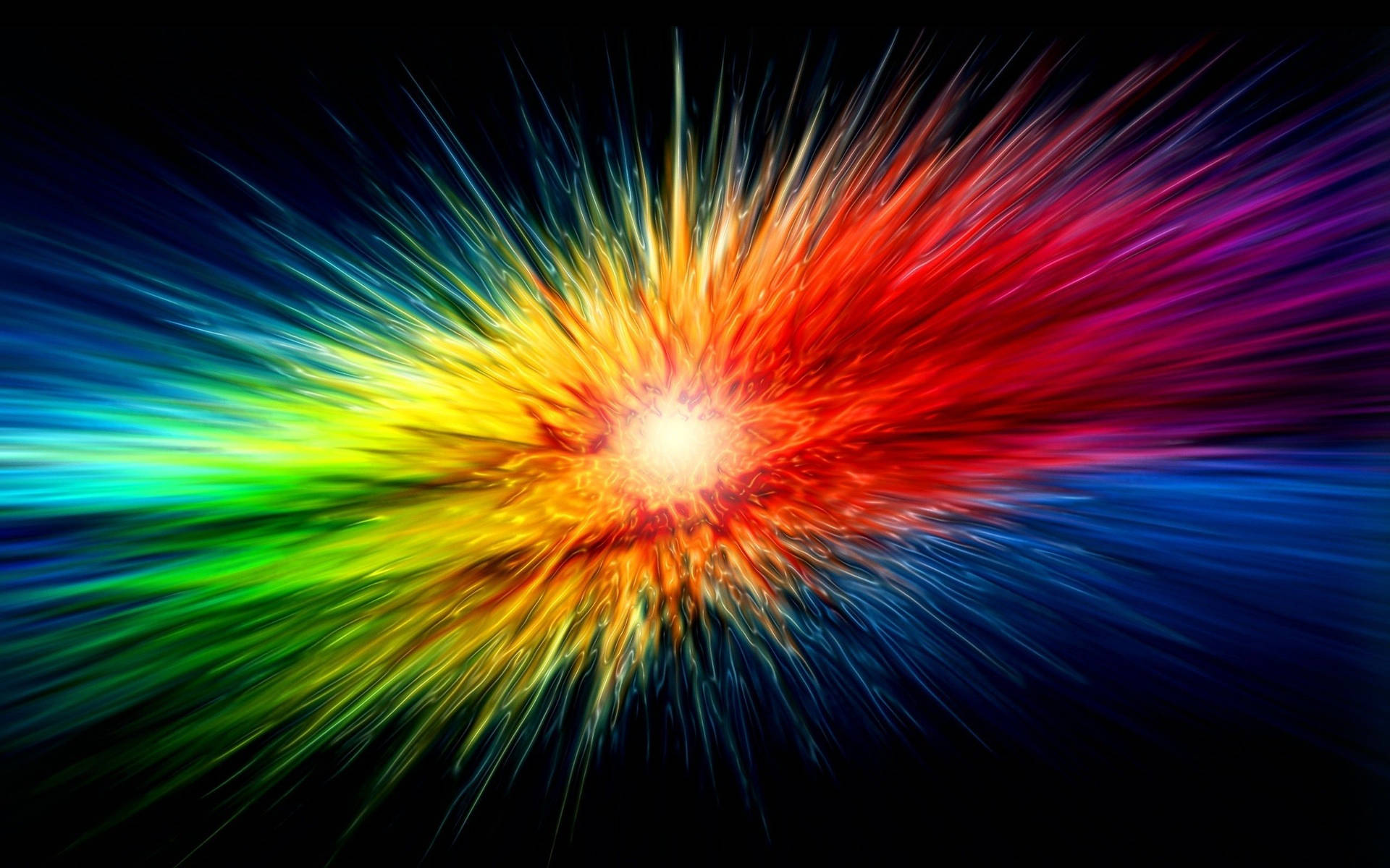 4k Moving Rainbow Abstract On Black Wallpaper