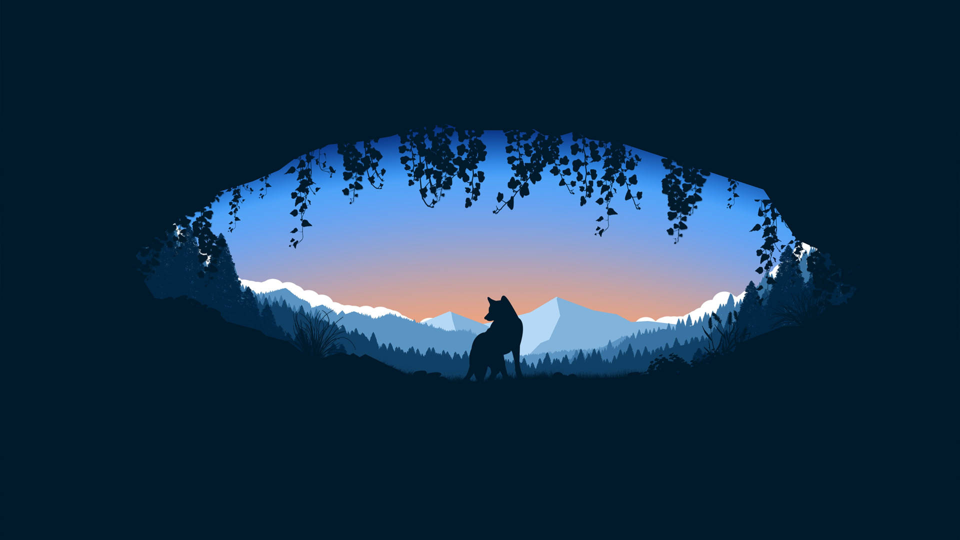 4k Moving Wolf In A Cave Wallpaper