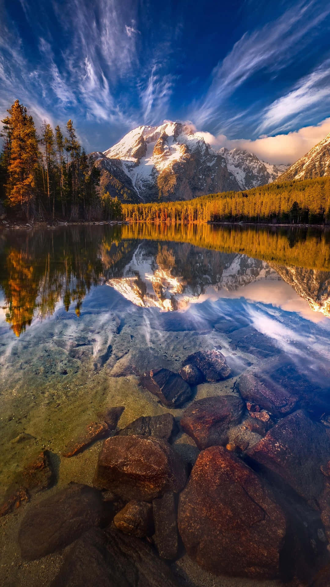 Autumn Lake Nature 4K iPhone Wallpaper