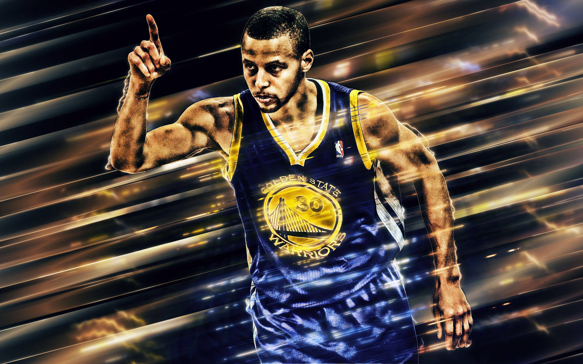 4k Nba Stylised Steph Curry Poster
