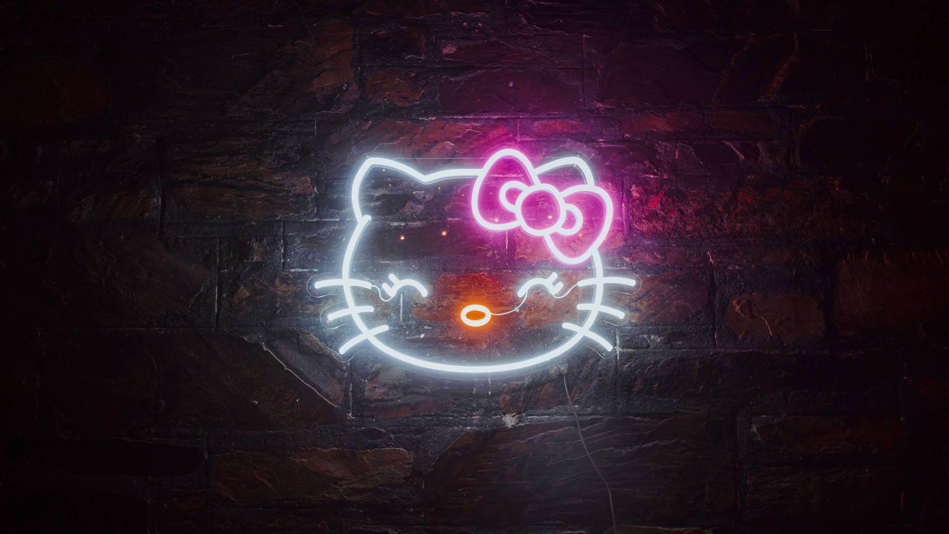 4k Neon Hello Kitty Wallpaper