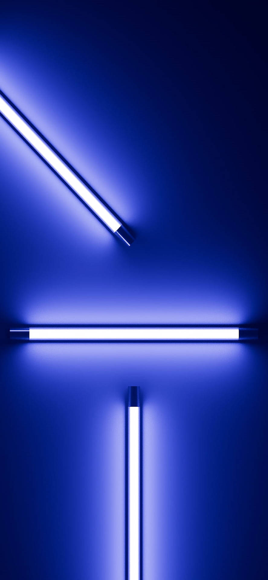 4k Neon Iphone Blue Lights In Wall