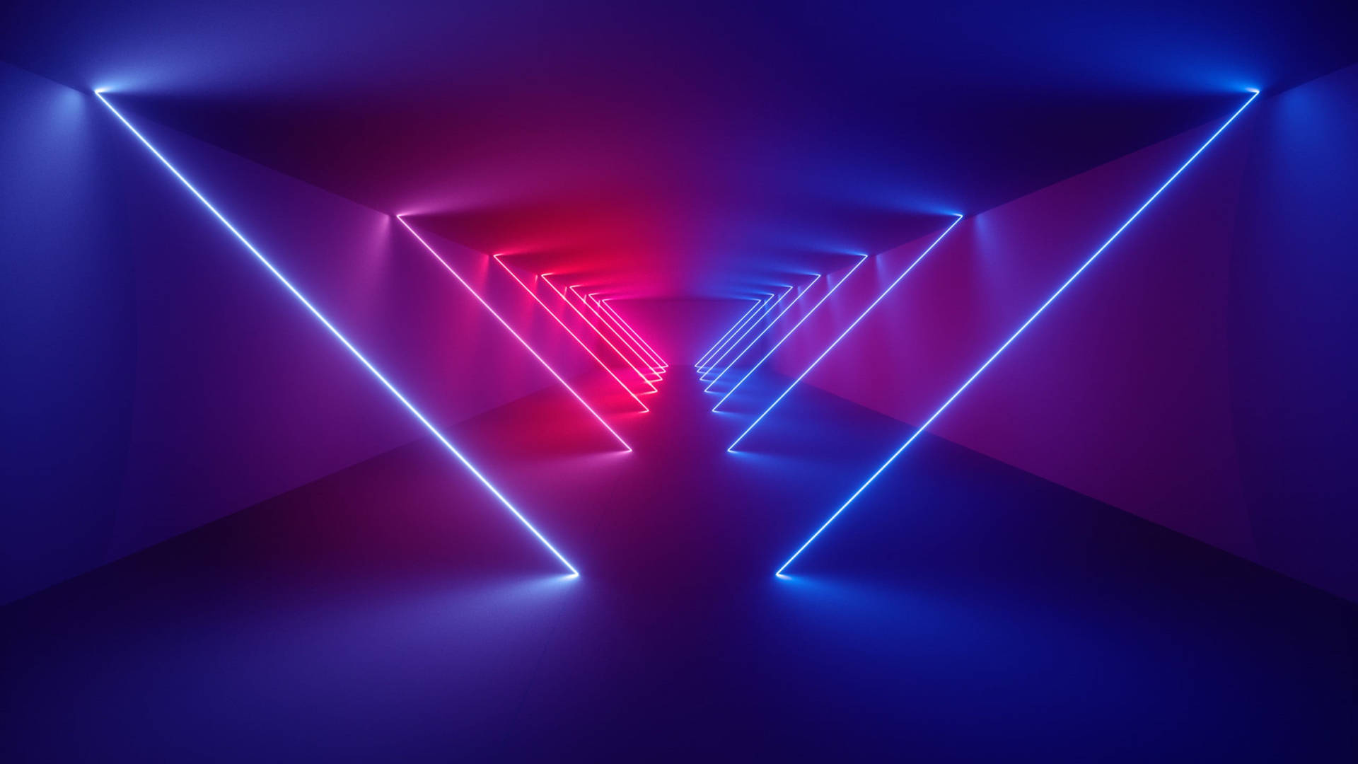 Download 4k Neon Triangles Wallpaper 