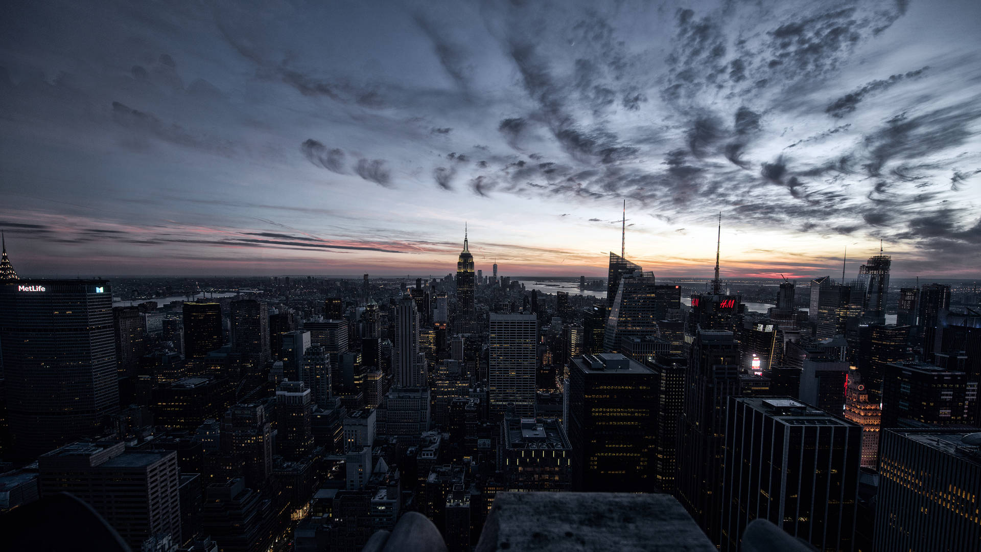 Scoprila Bellezza Panoramica Di New York City Sfondo