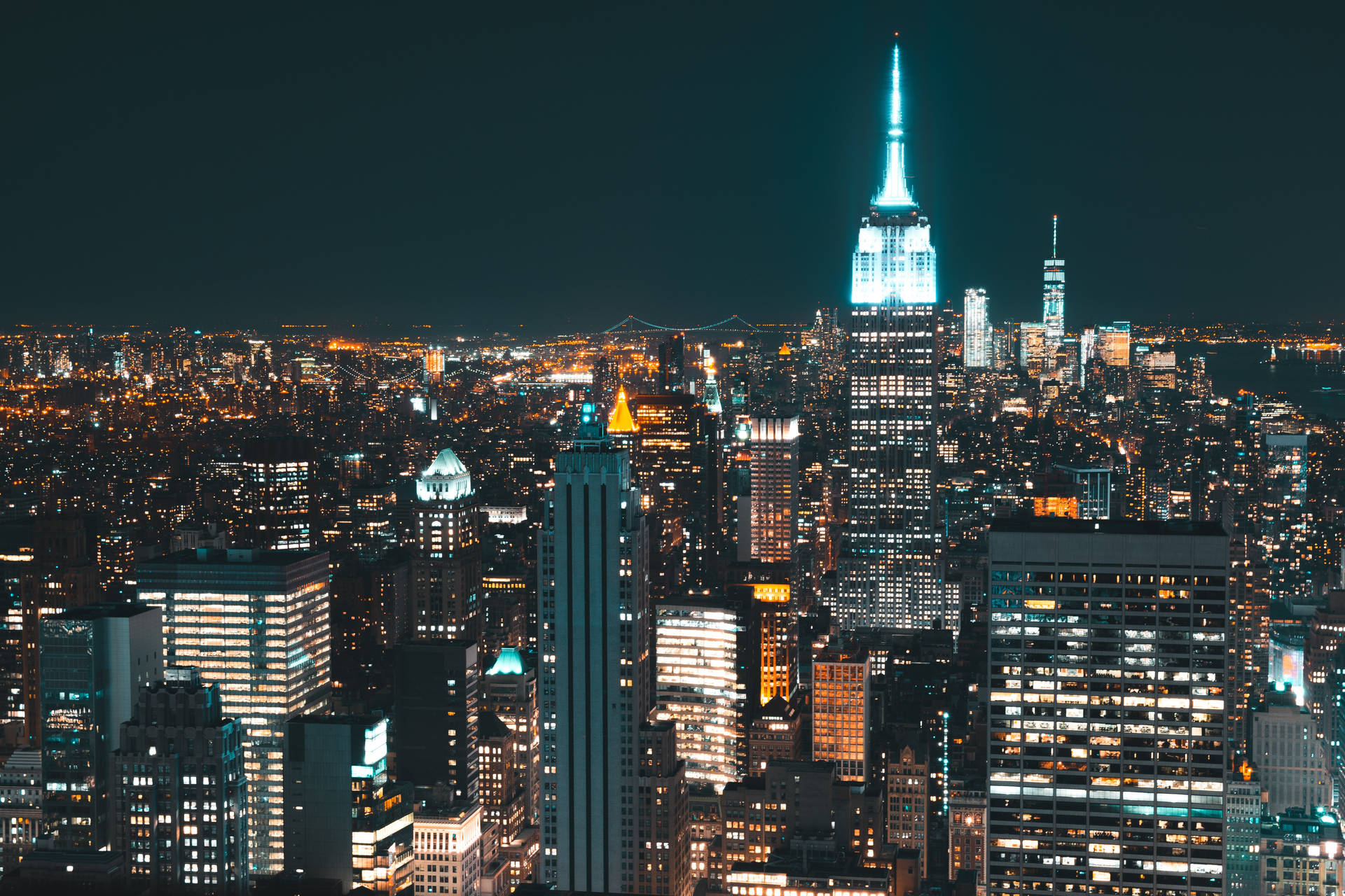 Skønheden af en levende 4K-udsigt over New York City. Wallpaper