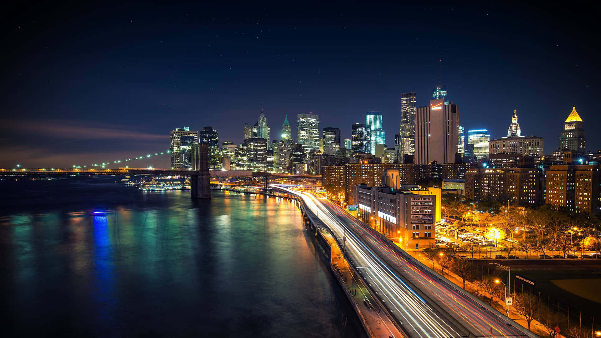 Experience the magical skyline of the Big Apple Wallpaper