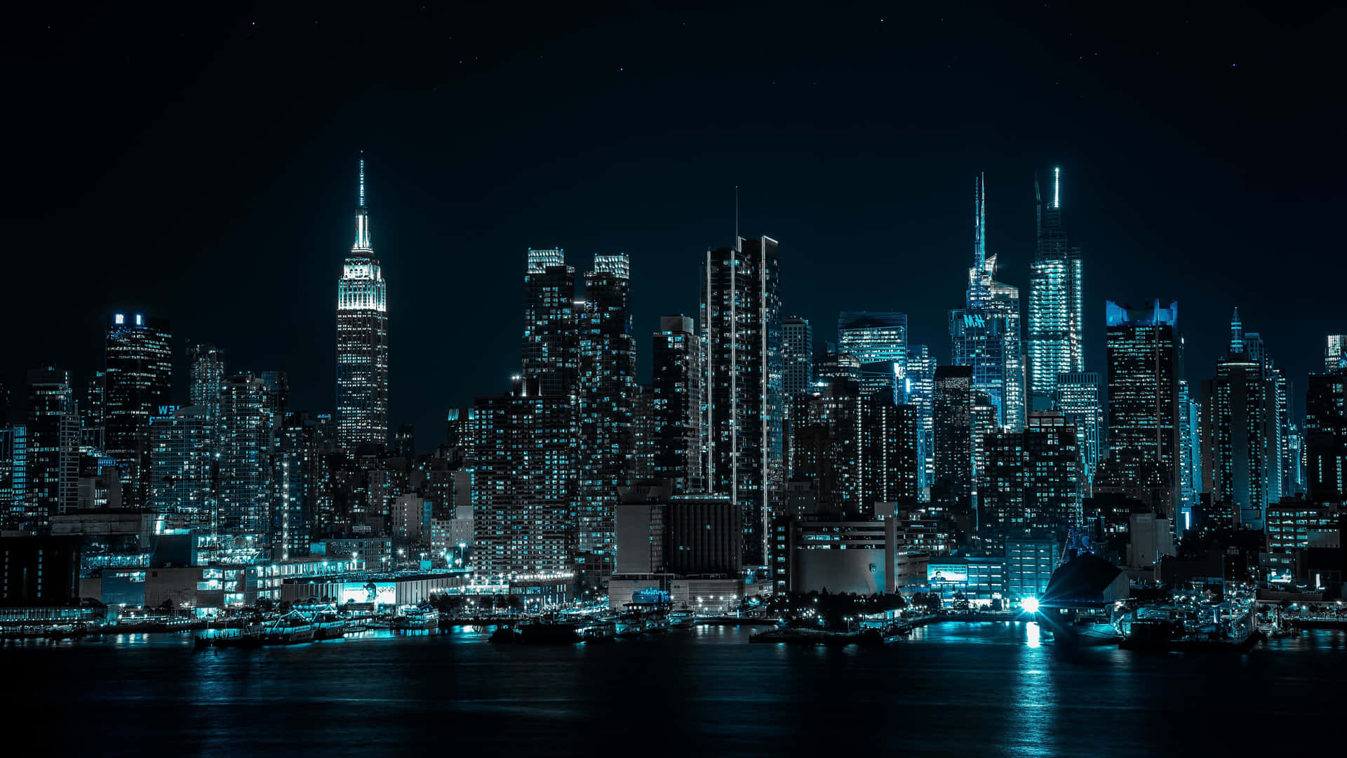 All lights on in the city that never sleeps Wallpaper