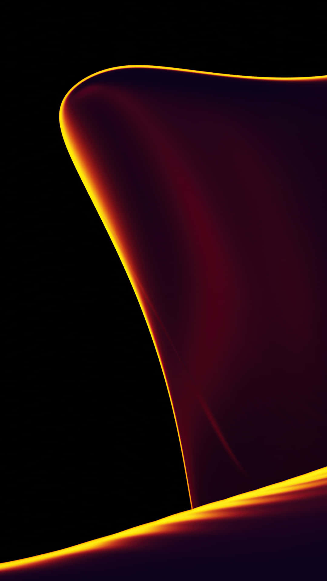 Dark Orange Abstract Shape 4K OLED Background