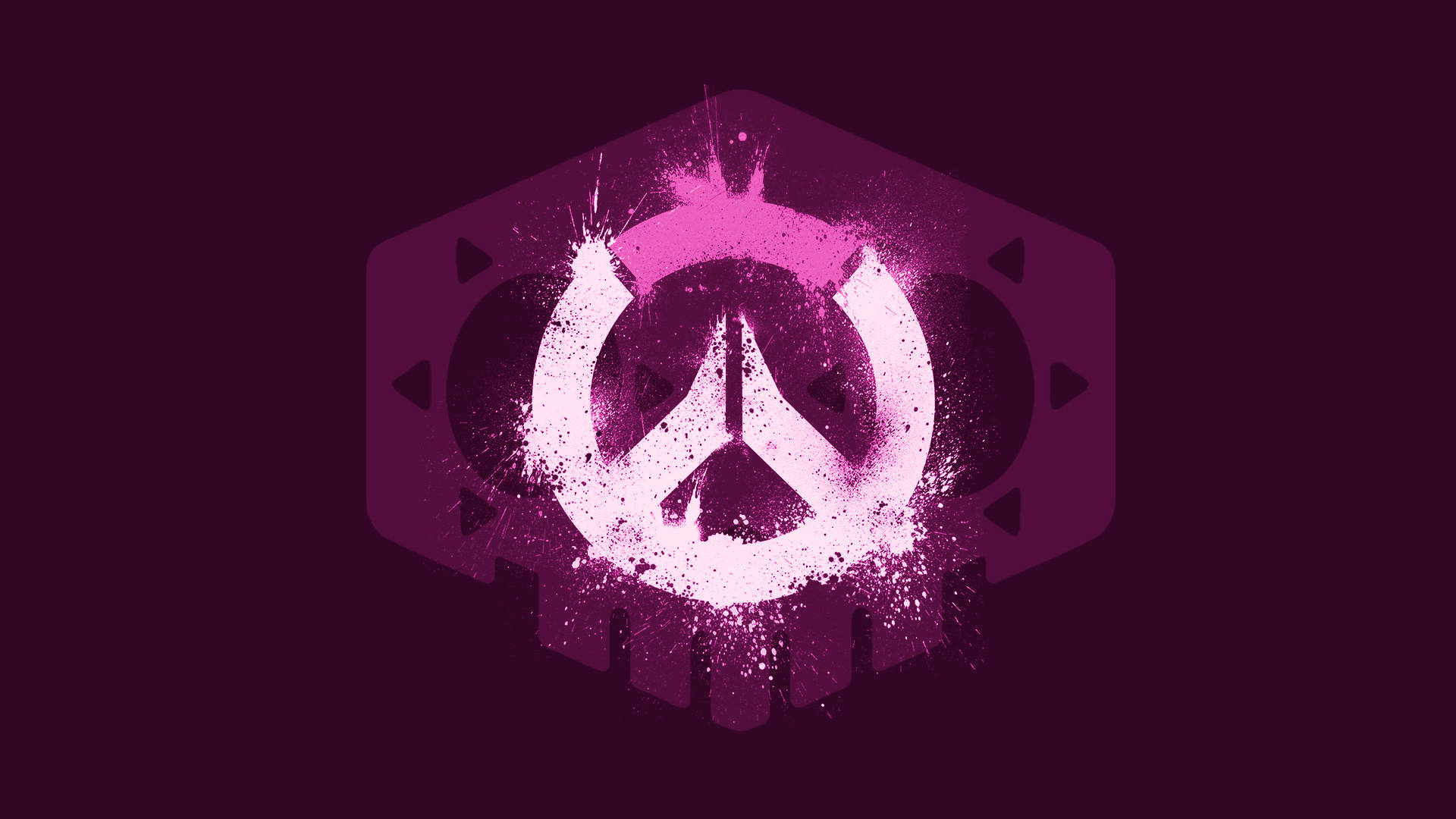 4k Overwatch Sombra Logo Wallpaper