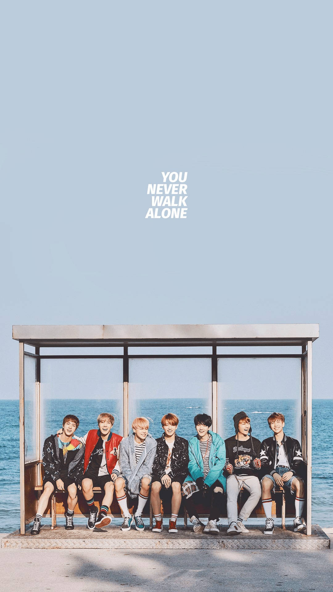 Download 4K Phone Background Bts On Waiting Shed Wallpaper | Wallpapers.Com