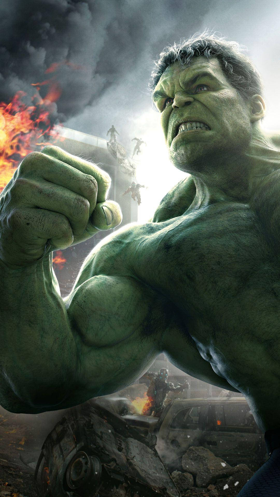 Fondode Pantalla Para Móvil En 4k De Hulk En La Película La Era De Ultrón. Fondo de pantalla