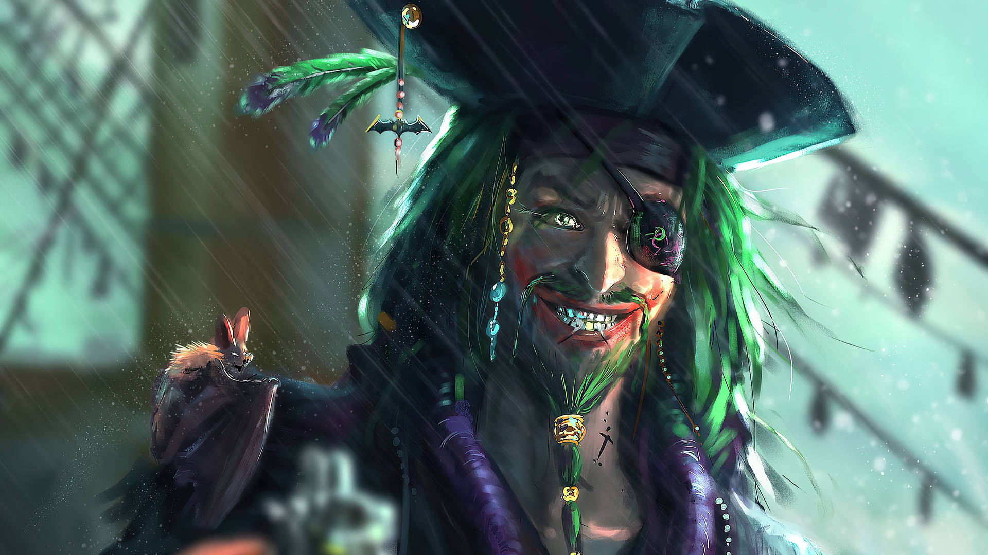 4k Pirate Captain Joker Wallpaper
