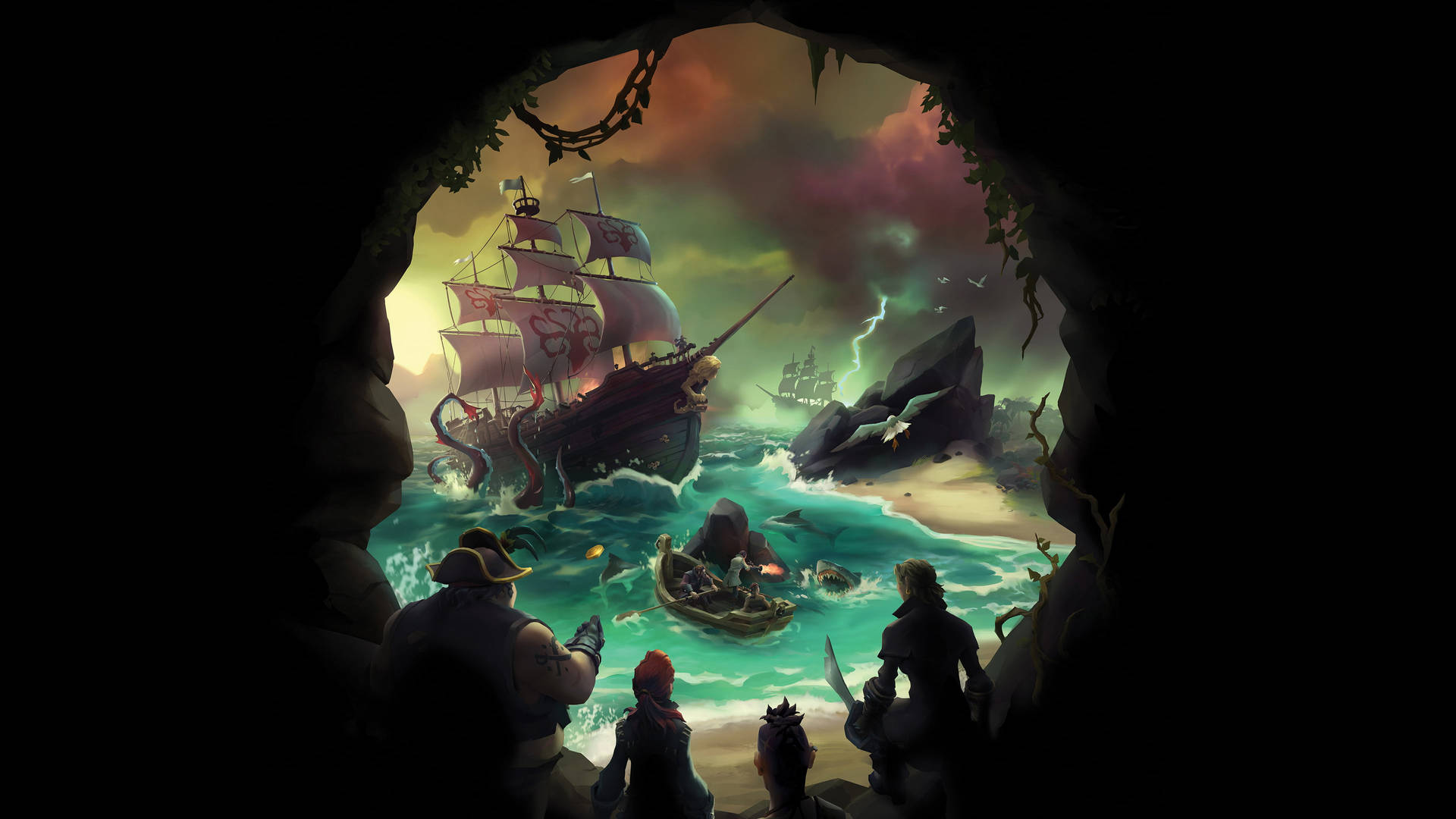 Epic Pirate Battle In High Resolution 4k Wallpaper