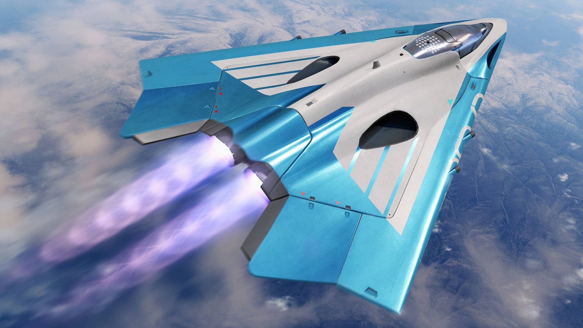 Aviãoem 4k Na Cor Azul Metálico Como Papel De Parede Para Computador Ou Celular. Papel de Parede