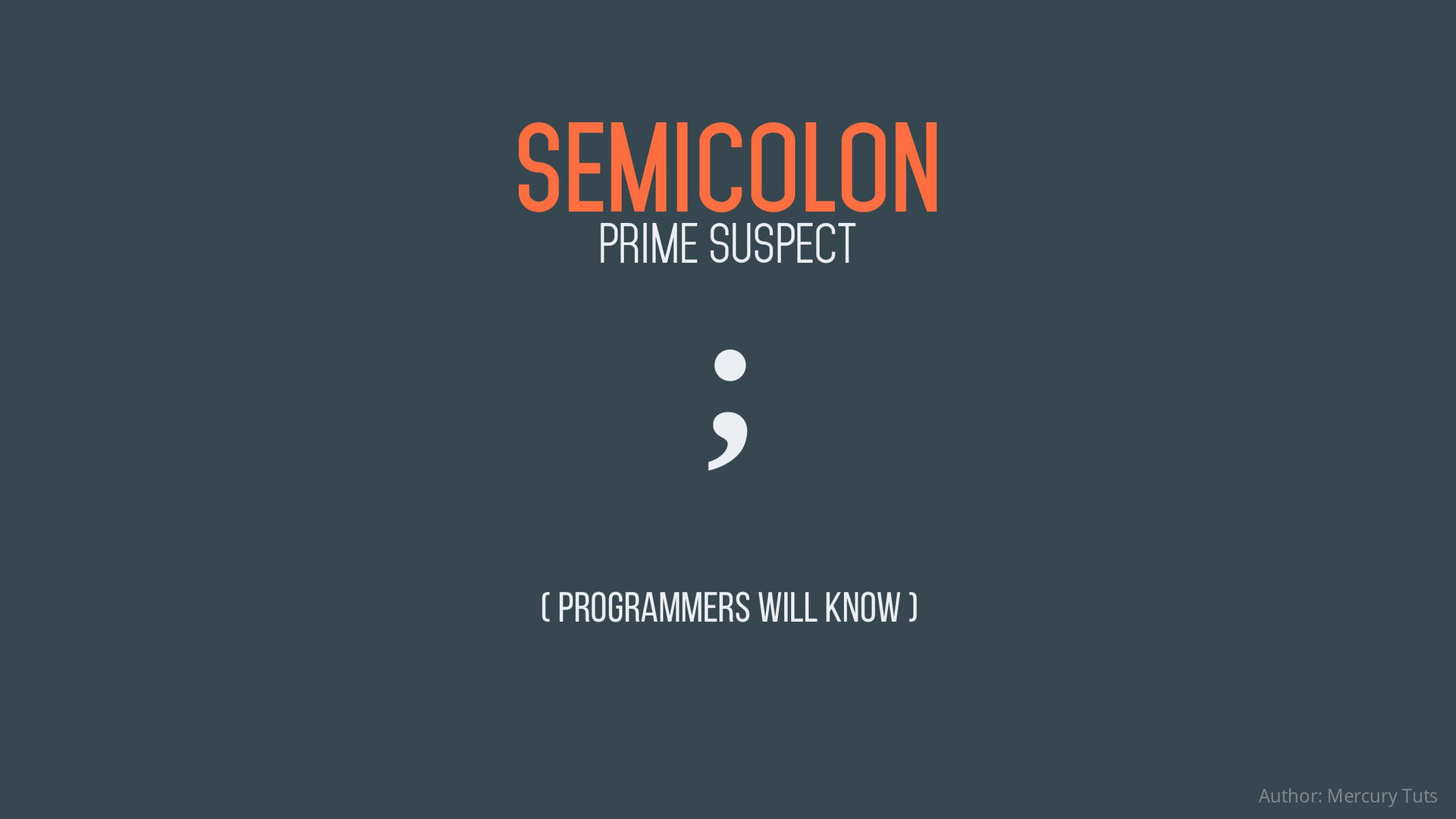 4k Programmering Semikolon Symbol Wallpaper