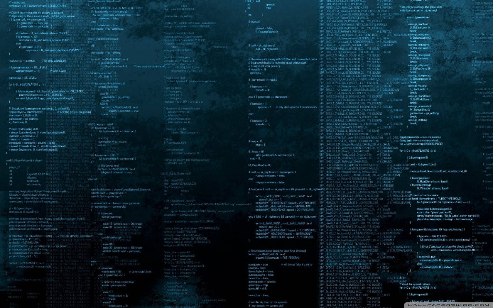 4k Programming Blue Screen Background