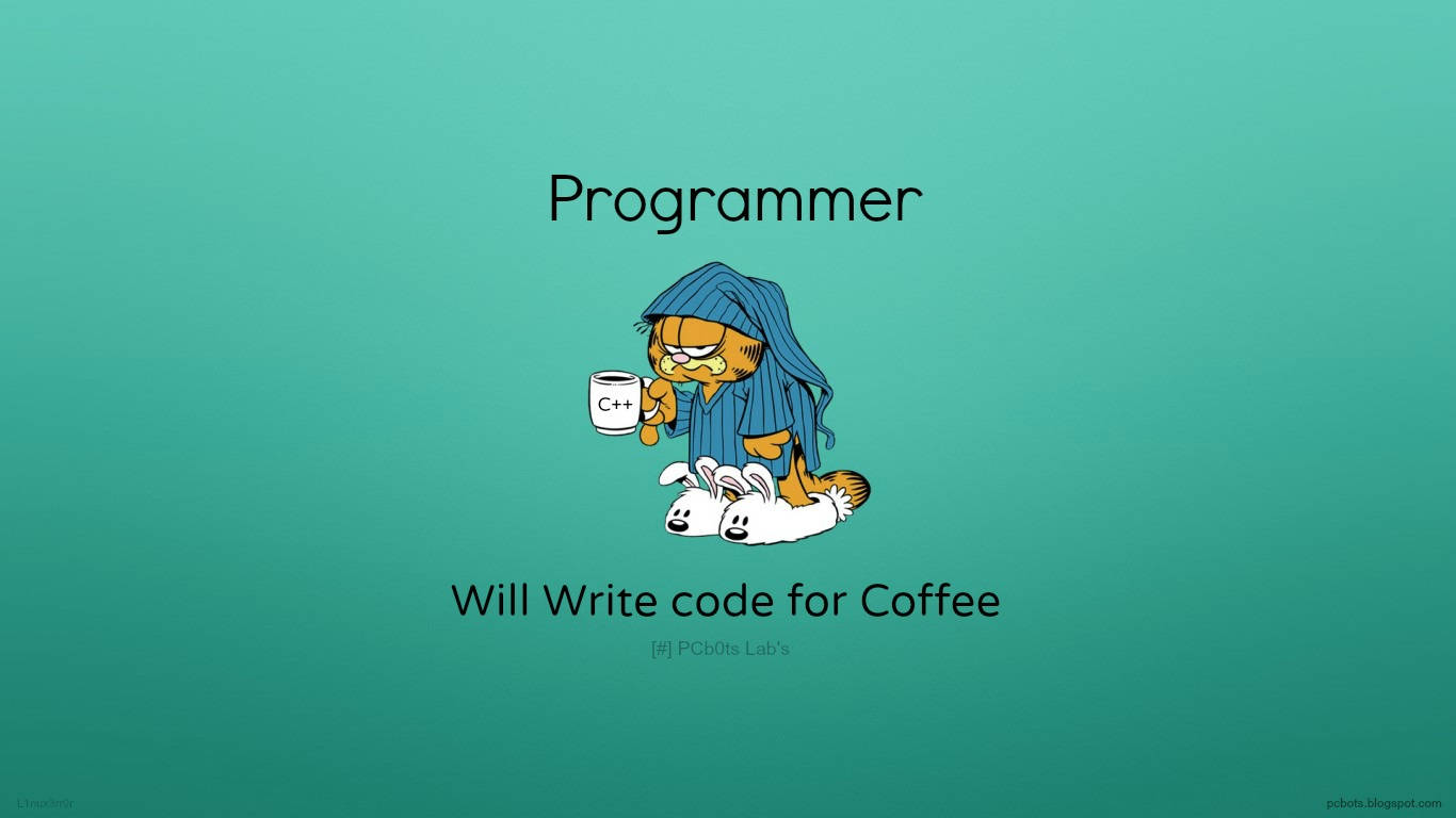 4k Programming Garfield Art Background