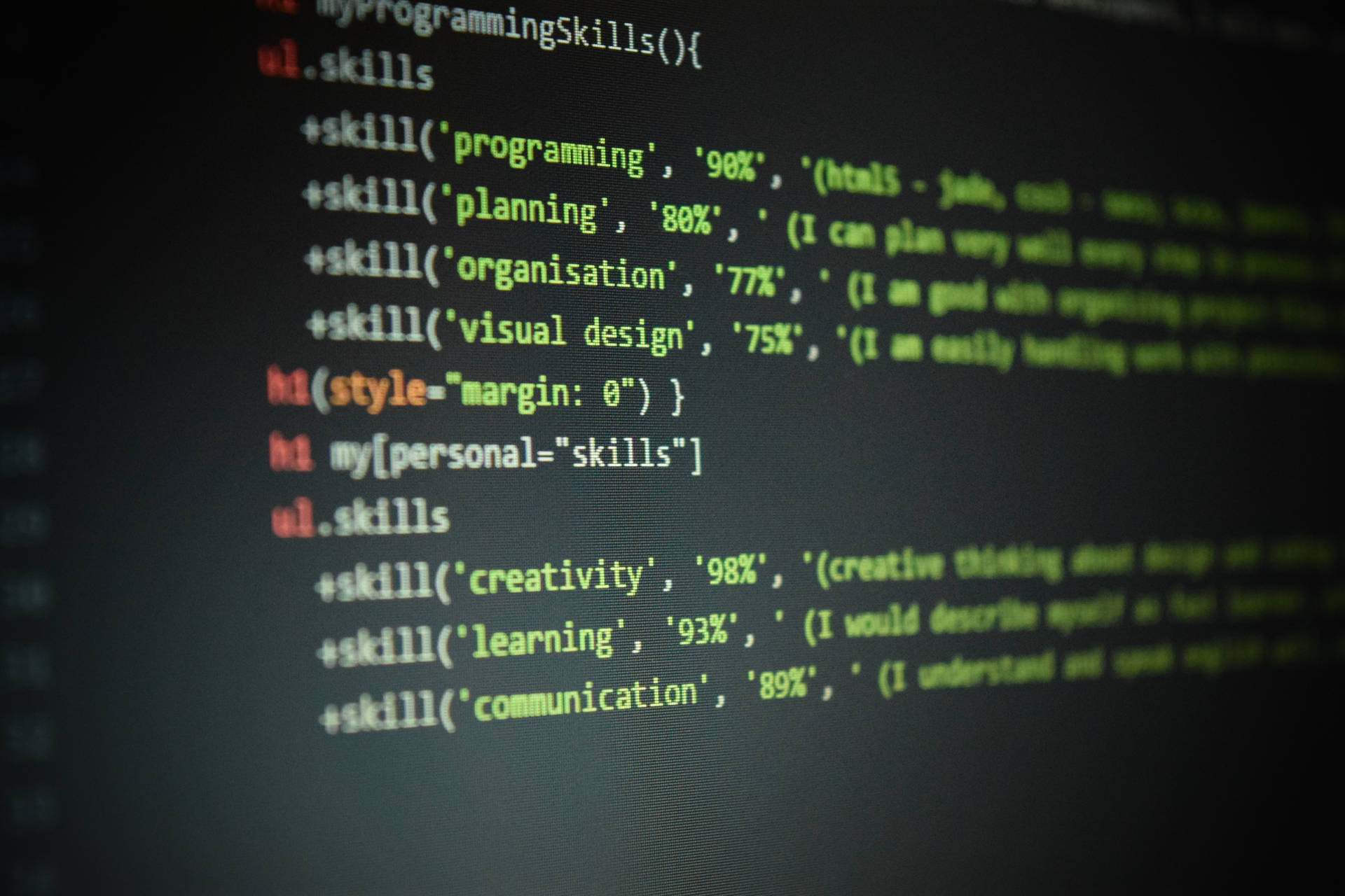 4k Programming Green Codes Background