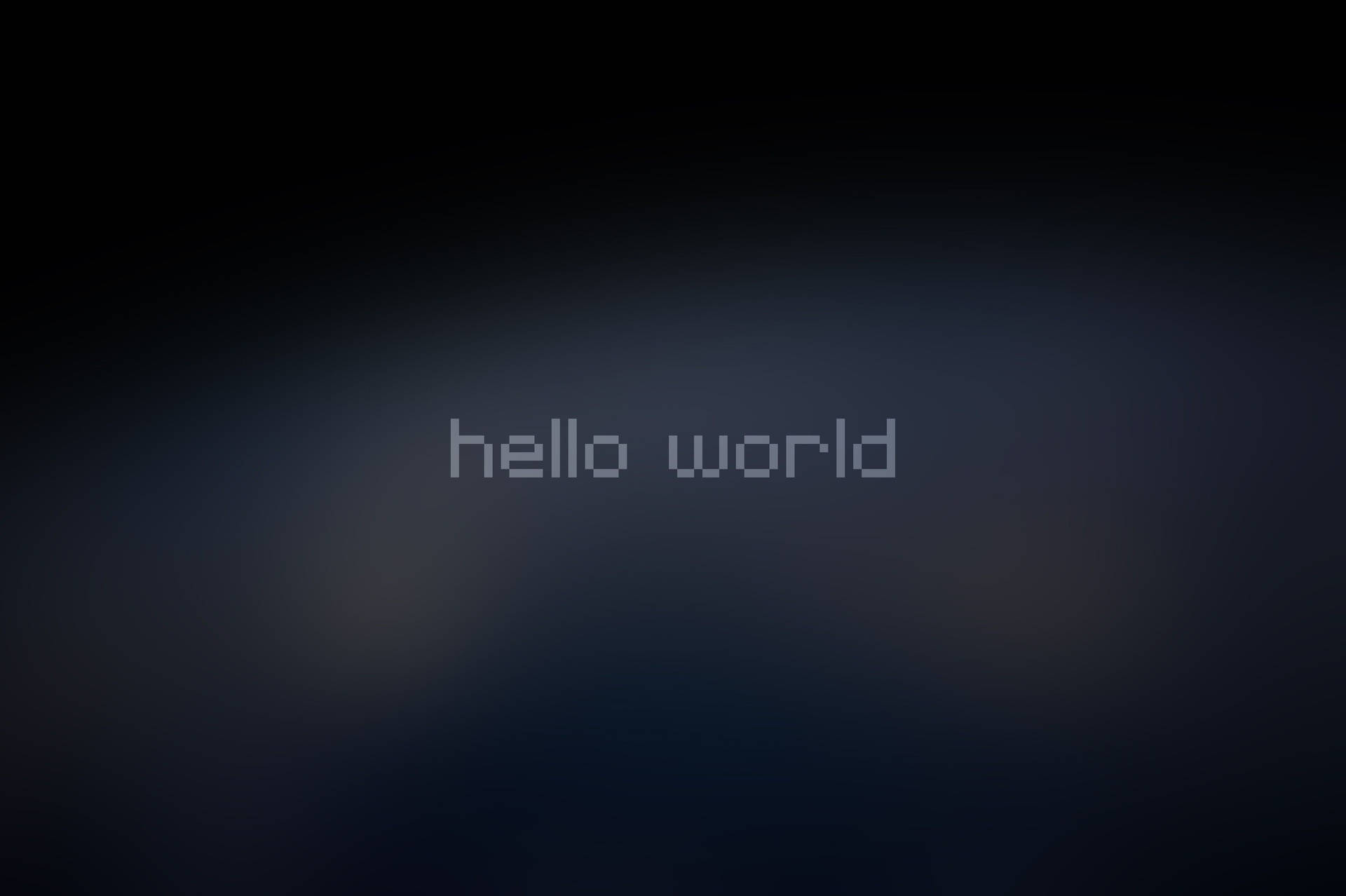 4k Programming Hello World Text