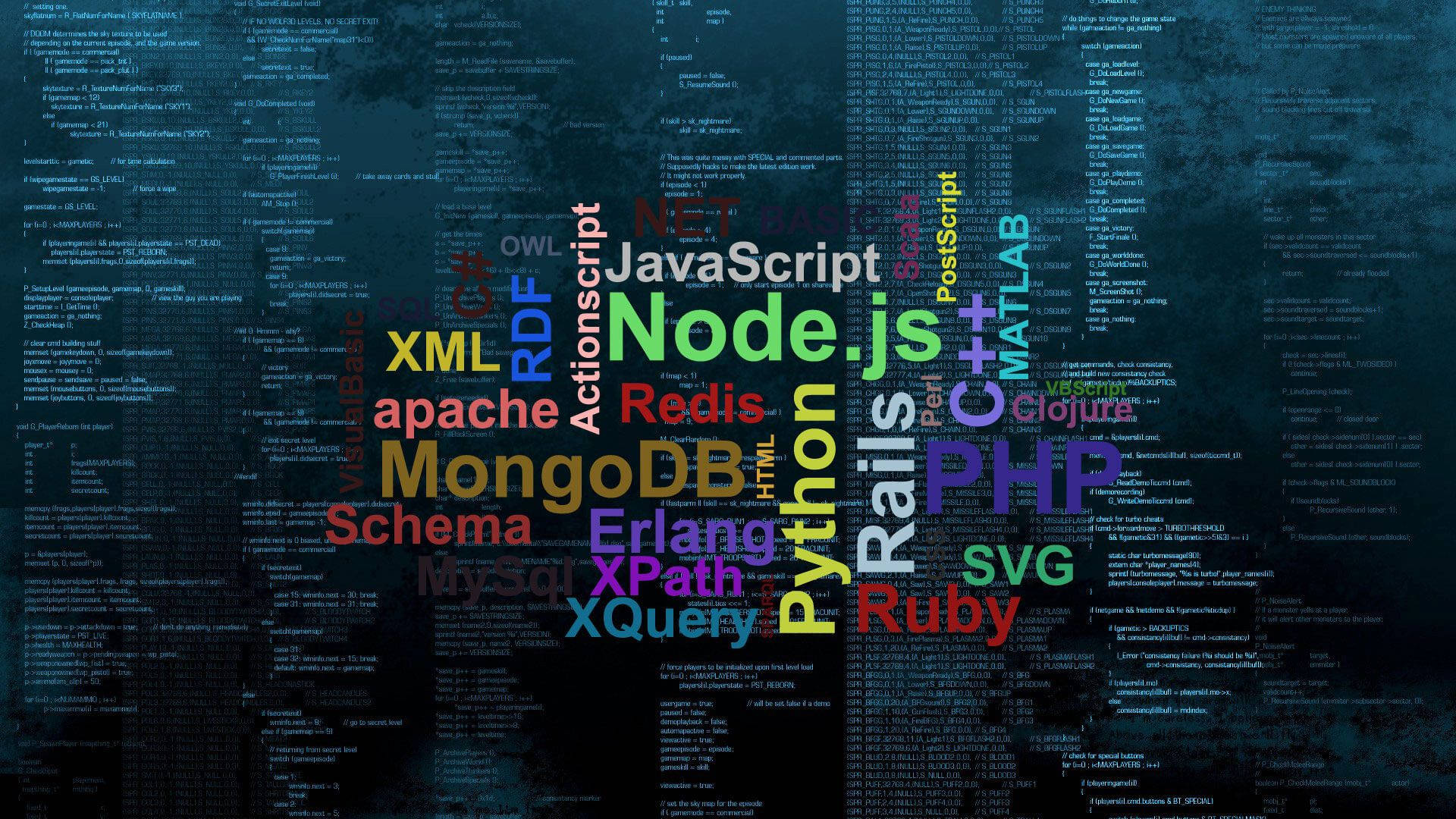 4k Programming Java Script Texts Background