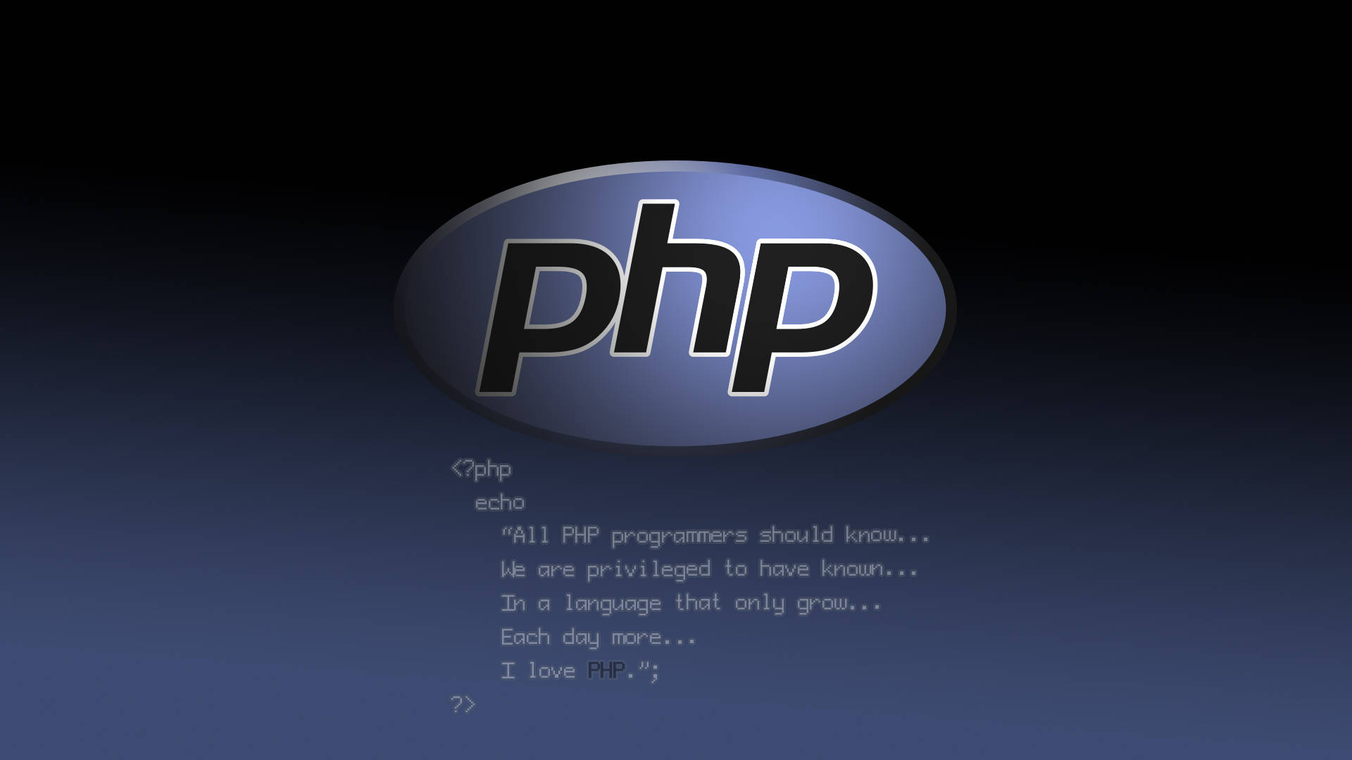 4k Programming Php Logo Background