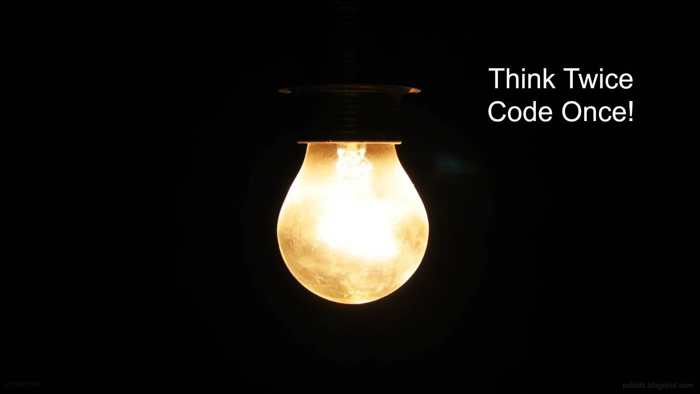 4k Programming Think Twice Code Once Background
