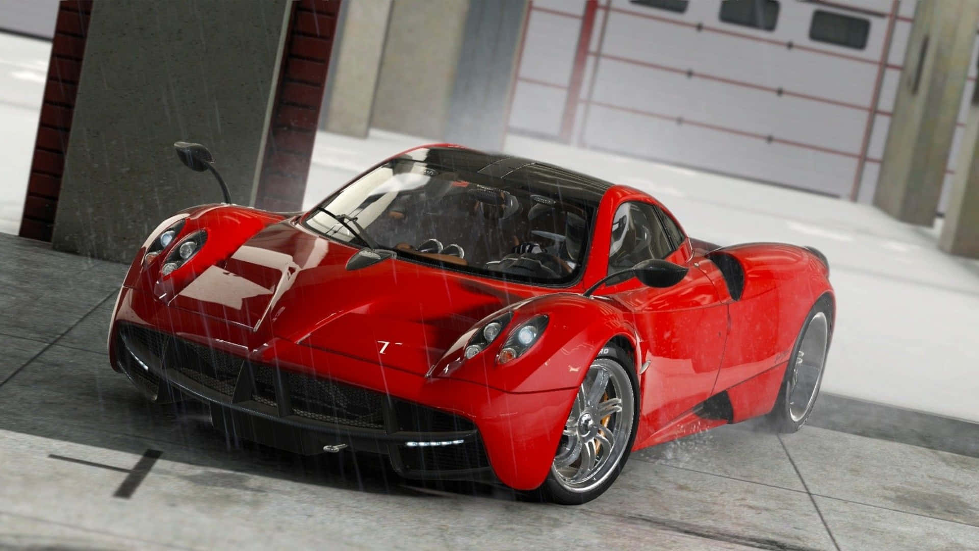 4k Project Cars Red Pagani Huayra Background