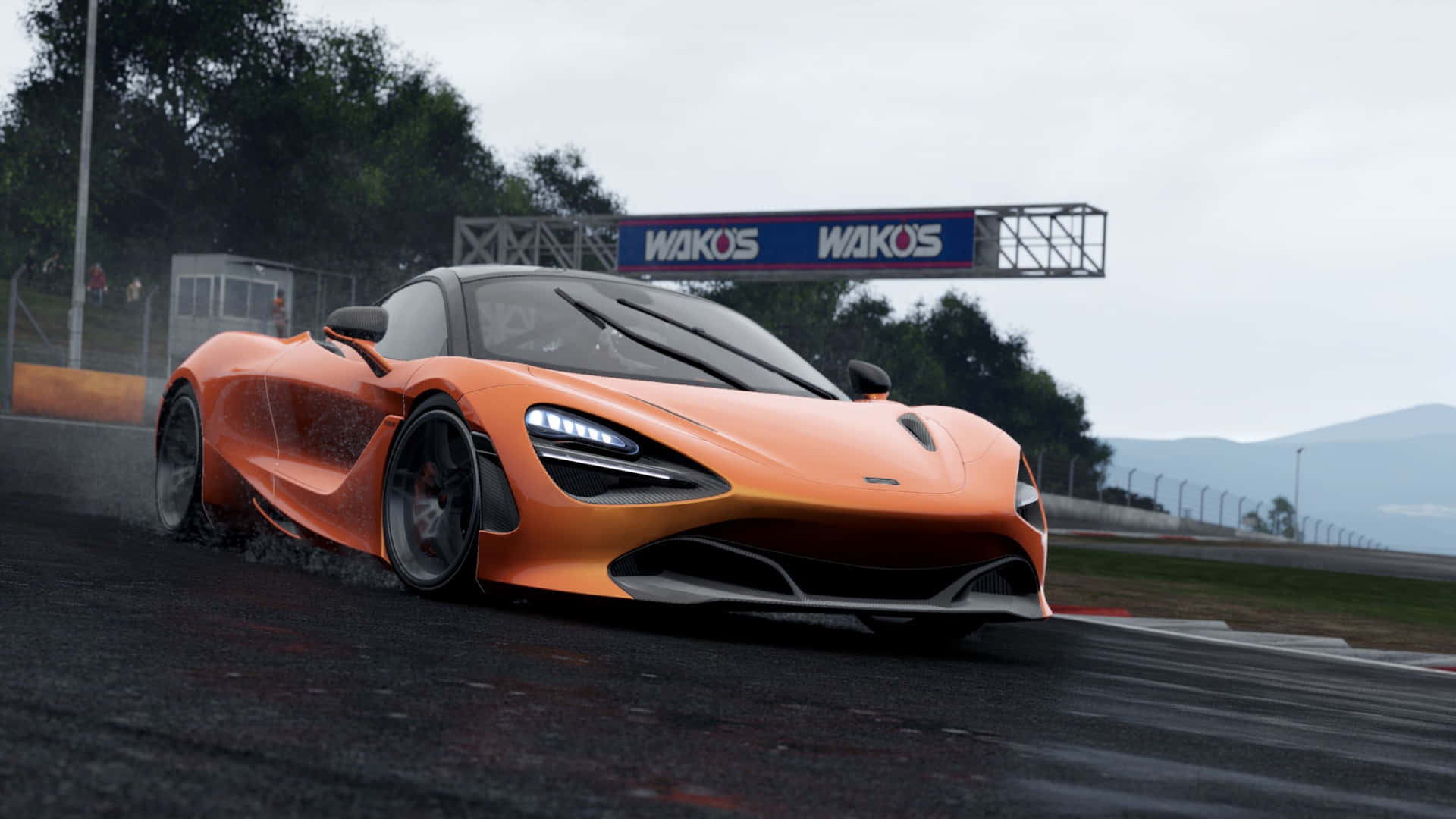 4k Project Cars Orange McLaren 720S Background