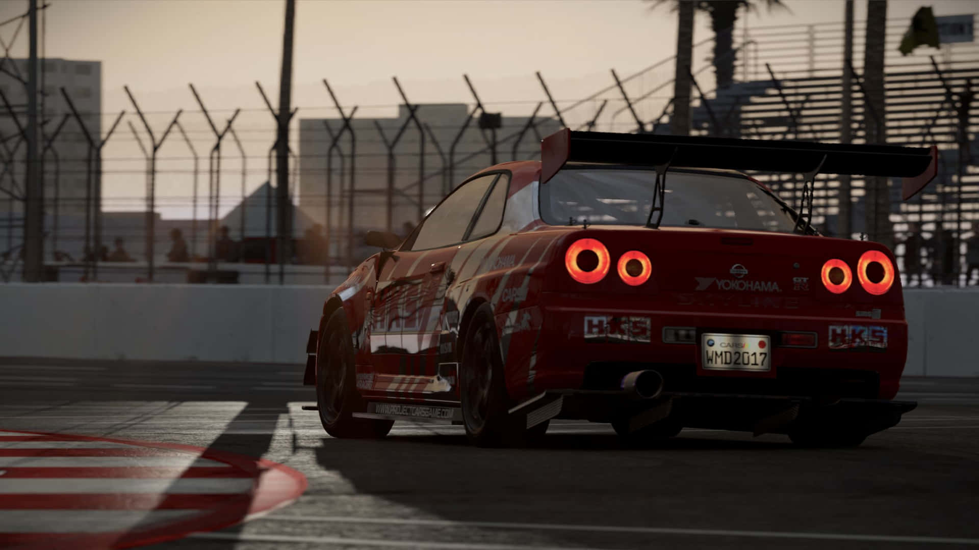 4k Project Cars Red Nissan Skyline Gtr R34 Background
