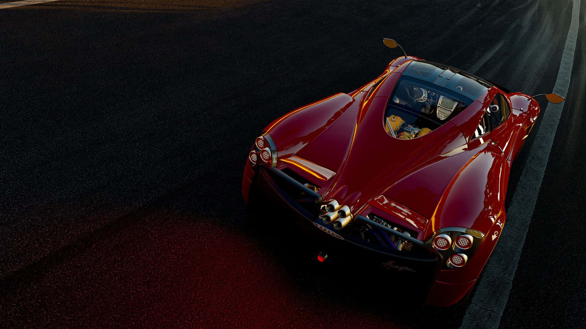 4k Project Cars Glossy Red Pagani Huayra Background