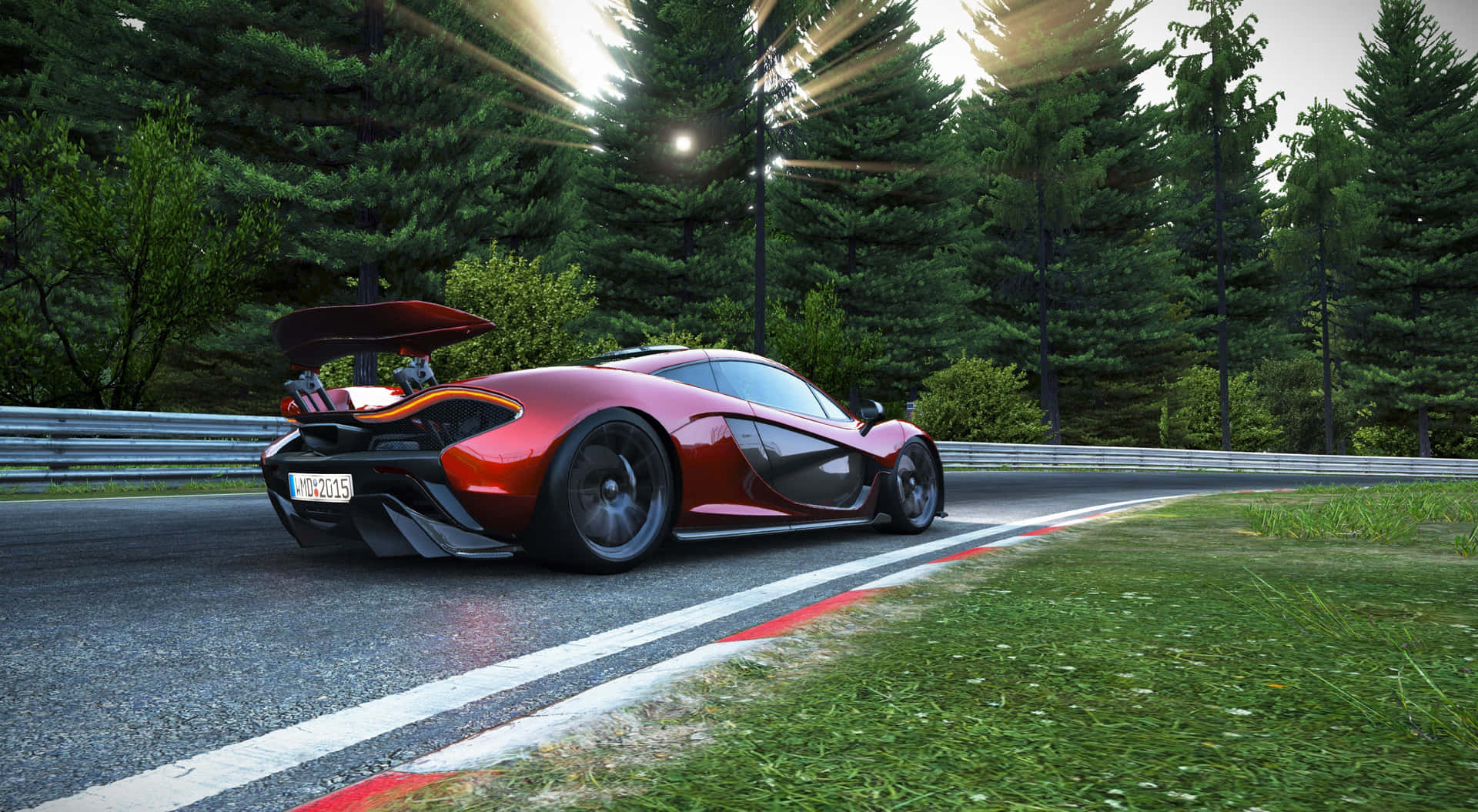 4k Project Cars Red Mclaren P1 Background