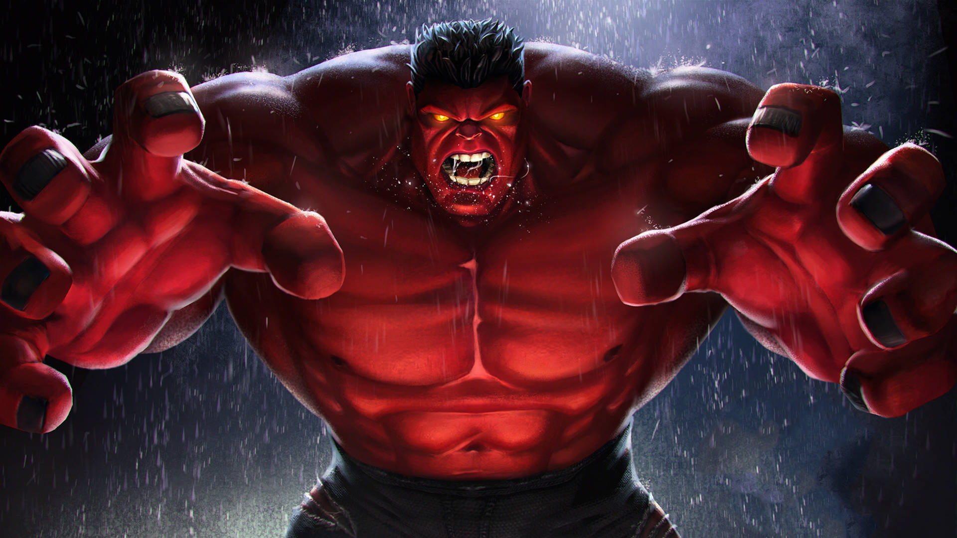 4k Red Hulk Background