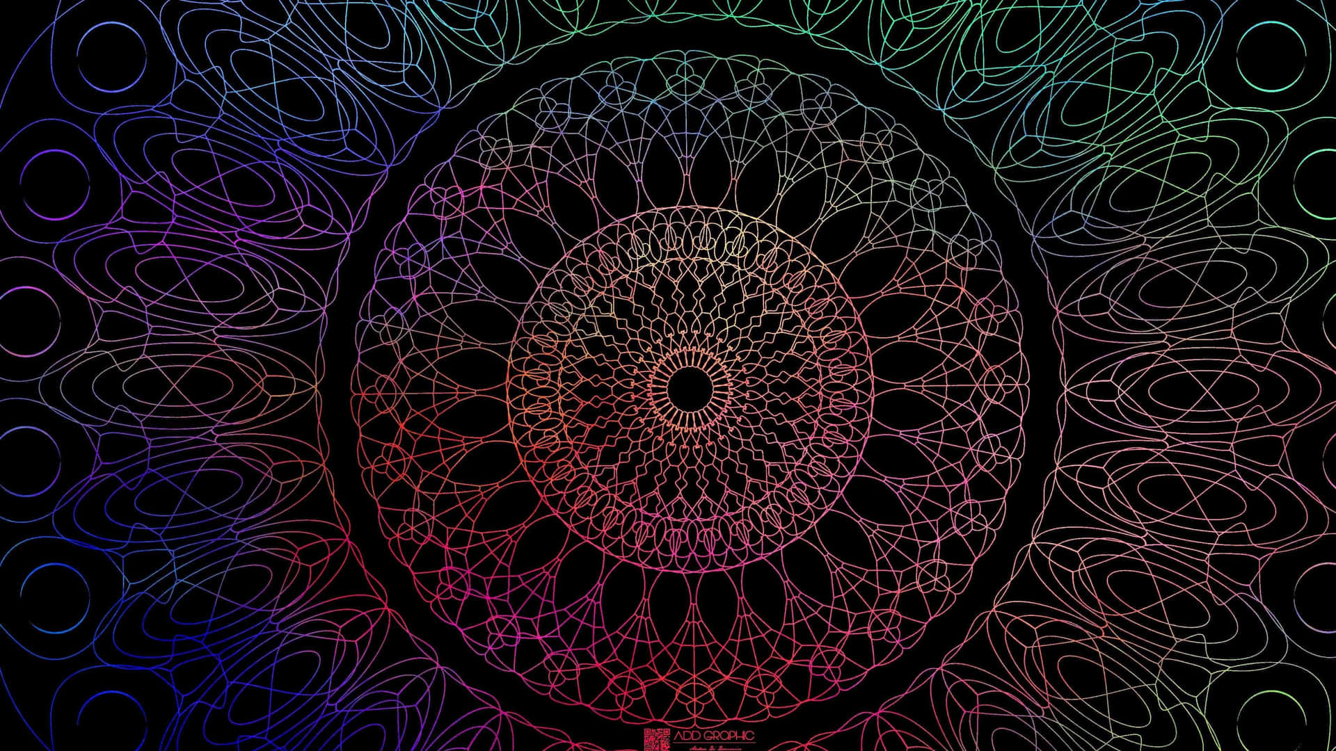 A Colorful Mandala On A Black Background Wallpaper