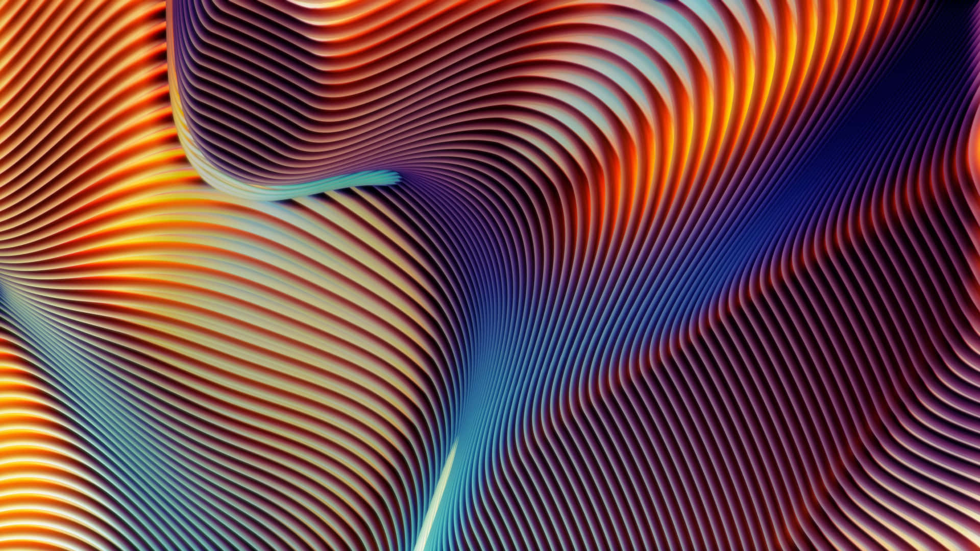 Einbuntes Abstraktes Hintergrundbild Mit Wellenförmigen Linien. Wallpaper