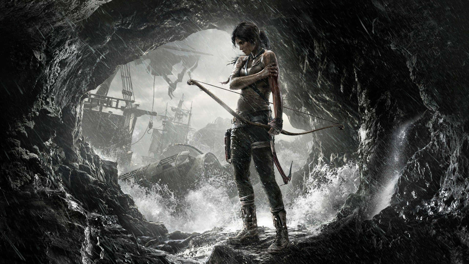Mexikoscozumel-grottor 4k Bakgrund Med Shadow Of The Tomb Raider.
