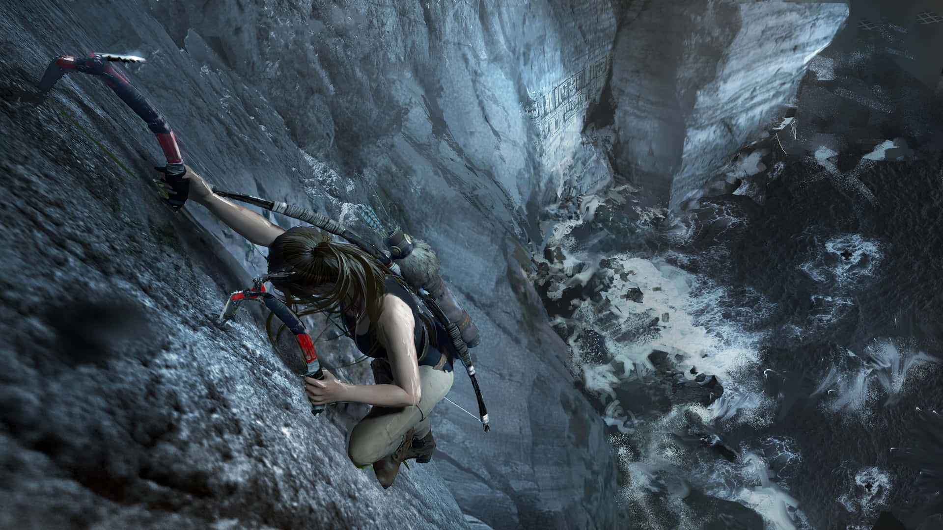 Fondode Pantalla De Escalada En La Montaña En 4k Para Shadow Of The Tomb Raider.