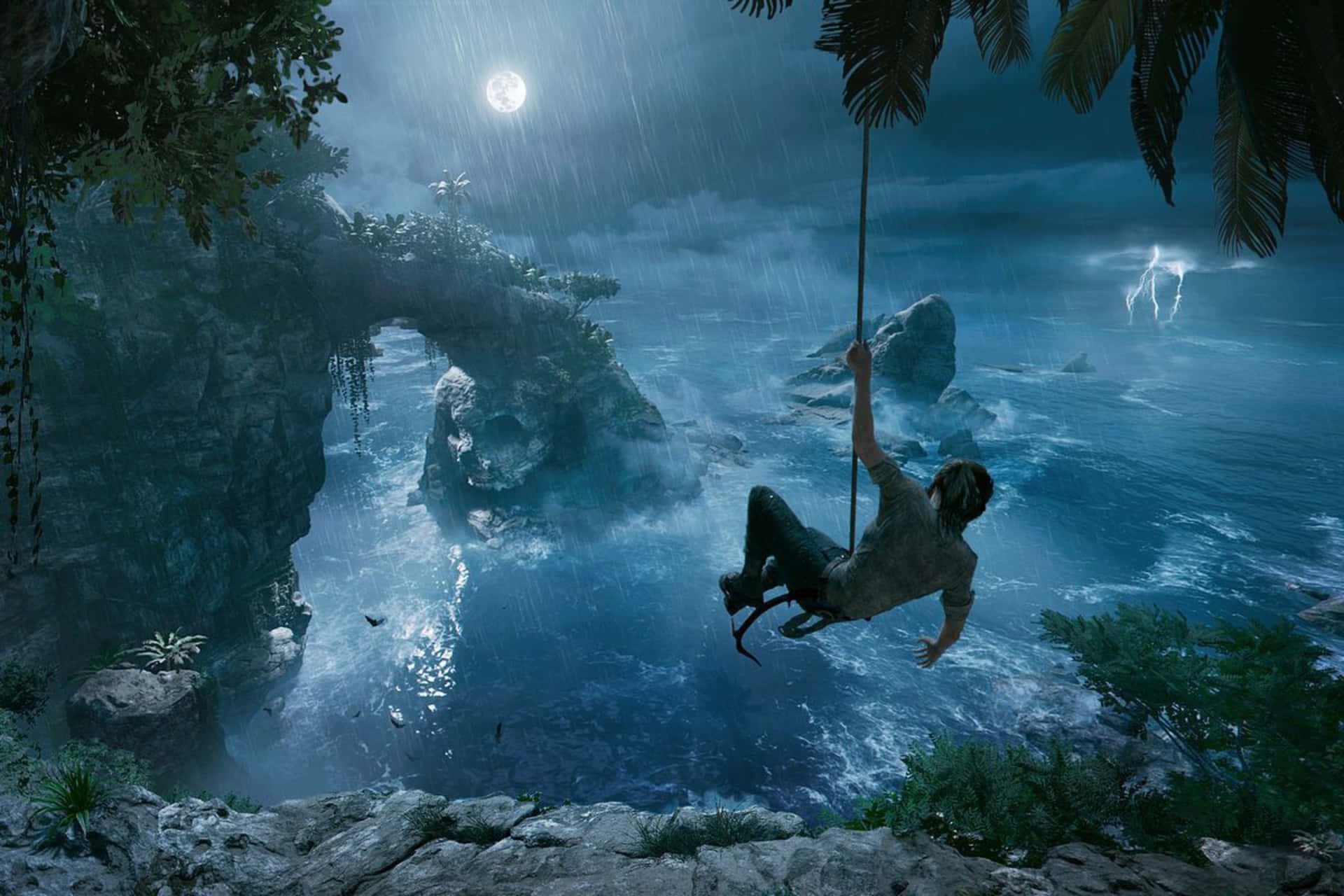 Escenade Tormenta Eléctrica En 4k, Fondo De Shadow Of The Tomb Raider