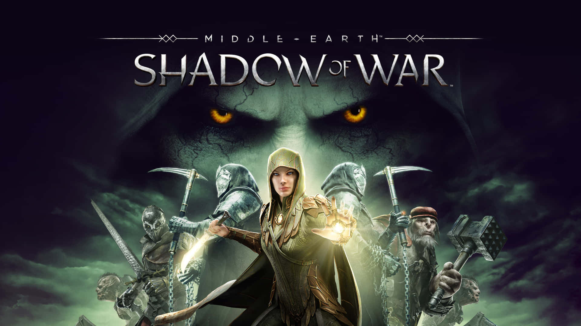 Bakgrundi 4k För Shadow Of War Med Eltariel-spelmotiv.