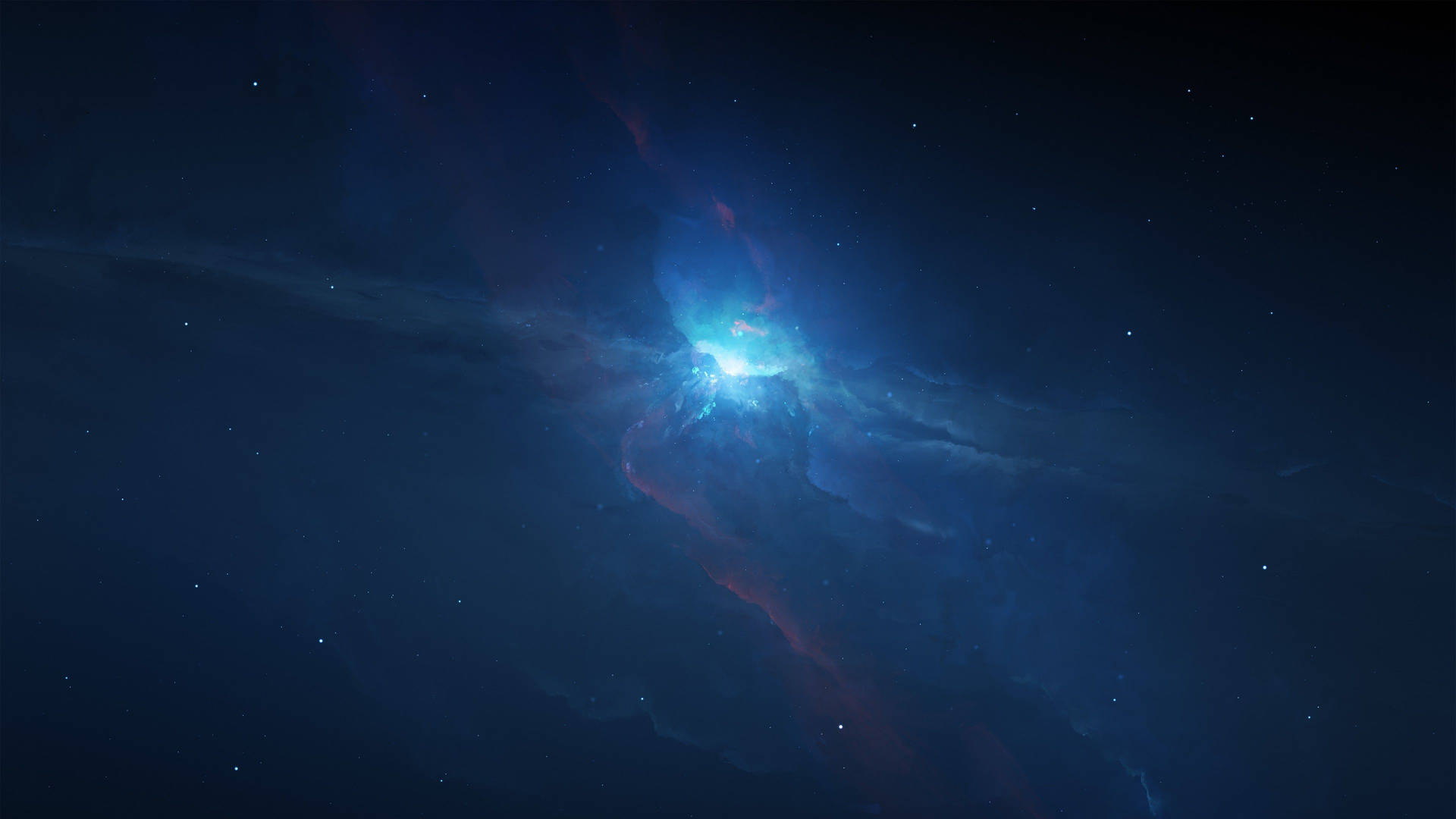 4k Space Luminescent Blue Light Background