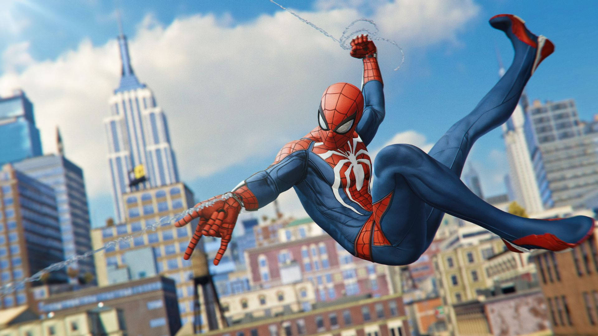 4k Spiderman In The Air Wallpaper