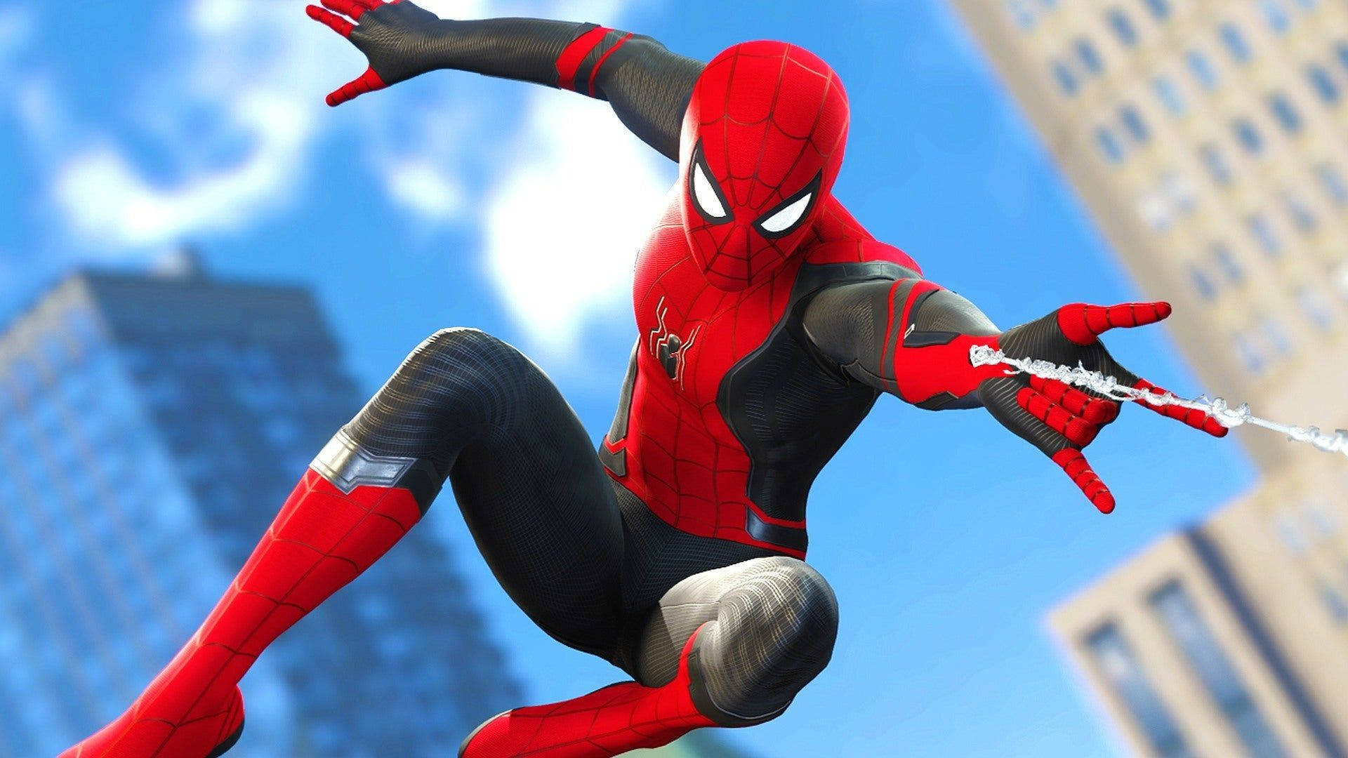 4k Spiderman Throwing Web Wallpaper